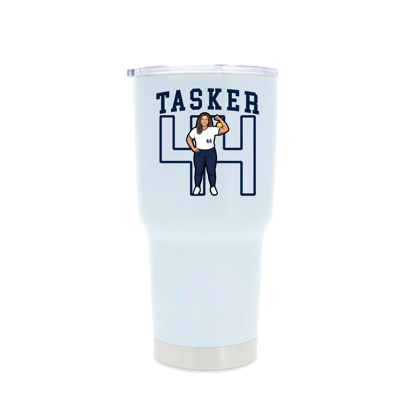 30oz Stainless Steel Tumbler — Shirsey in White