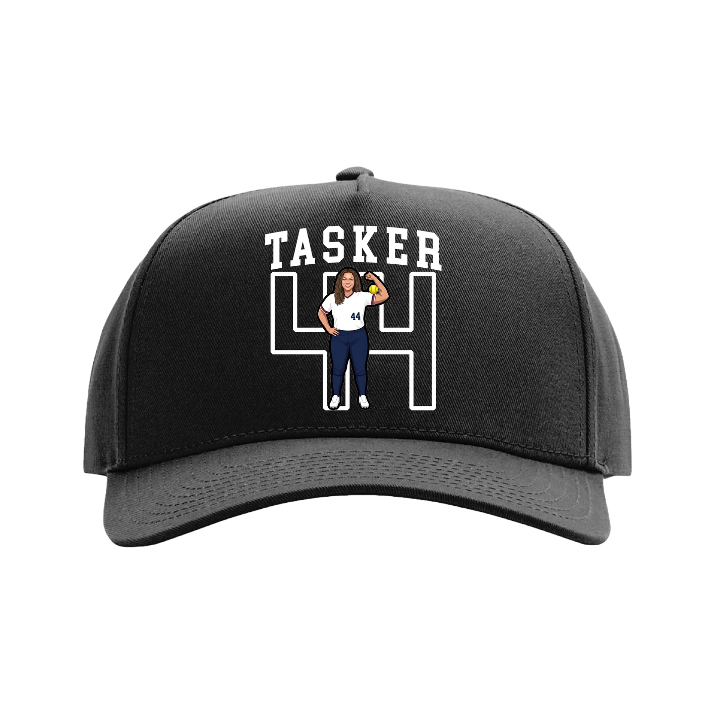 Full Fabric Five-Panel Champ Cap — Shirsey in Black
