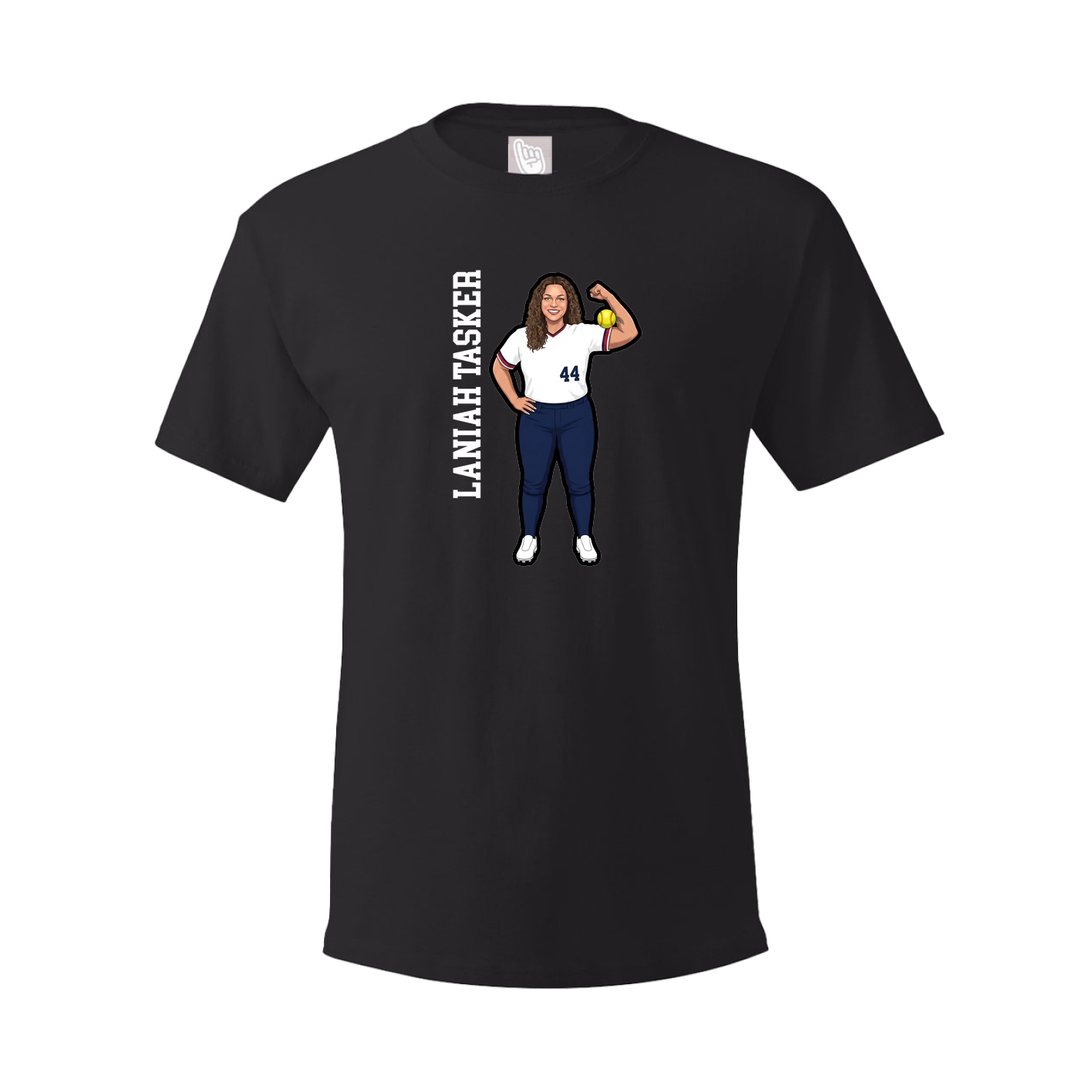 Youth Tee — Name Vertical in Black