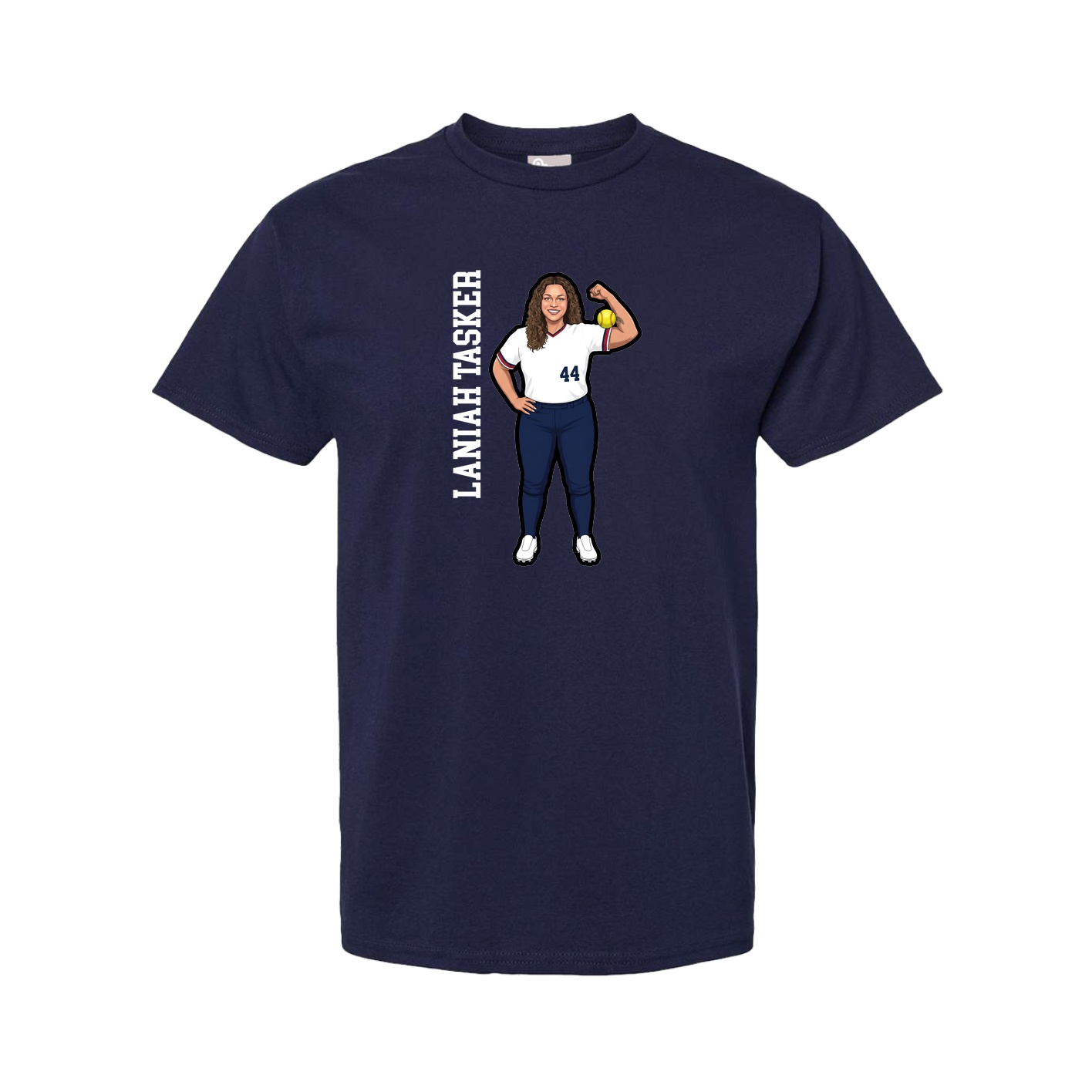 Youth Tee — Name Vertical in Navy