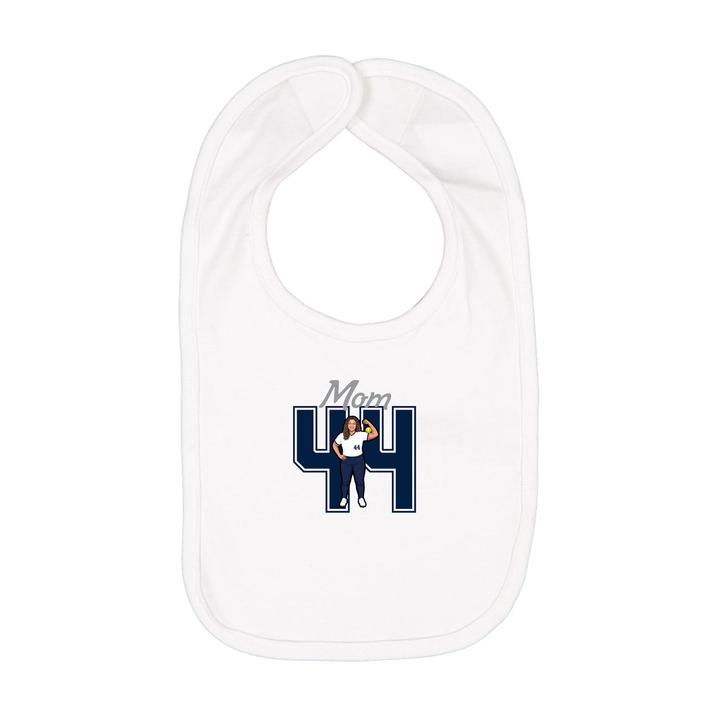 Infant Bib — Mothers Day Shirsey in White