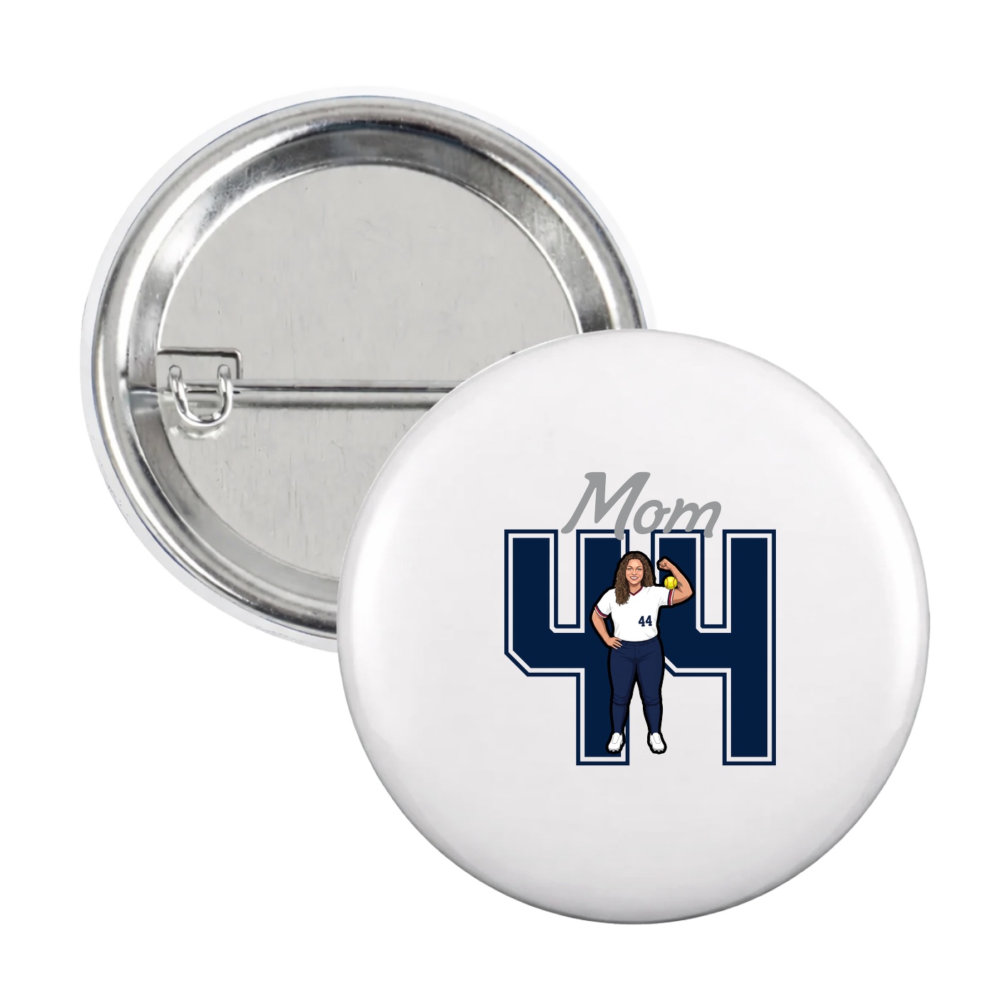 Game Day Button — Mothers Day Shirsey in White