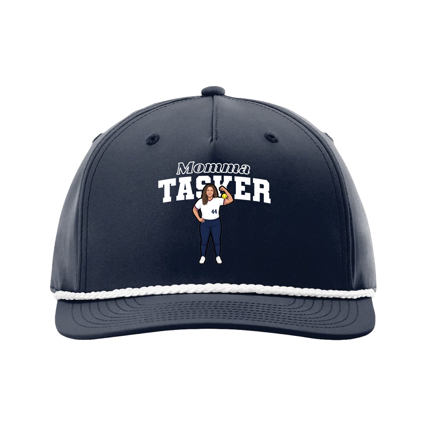 Five-Panel Classic Rope Cap — Mothers Day Block in Navy