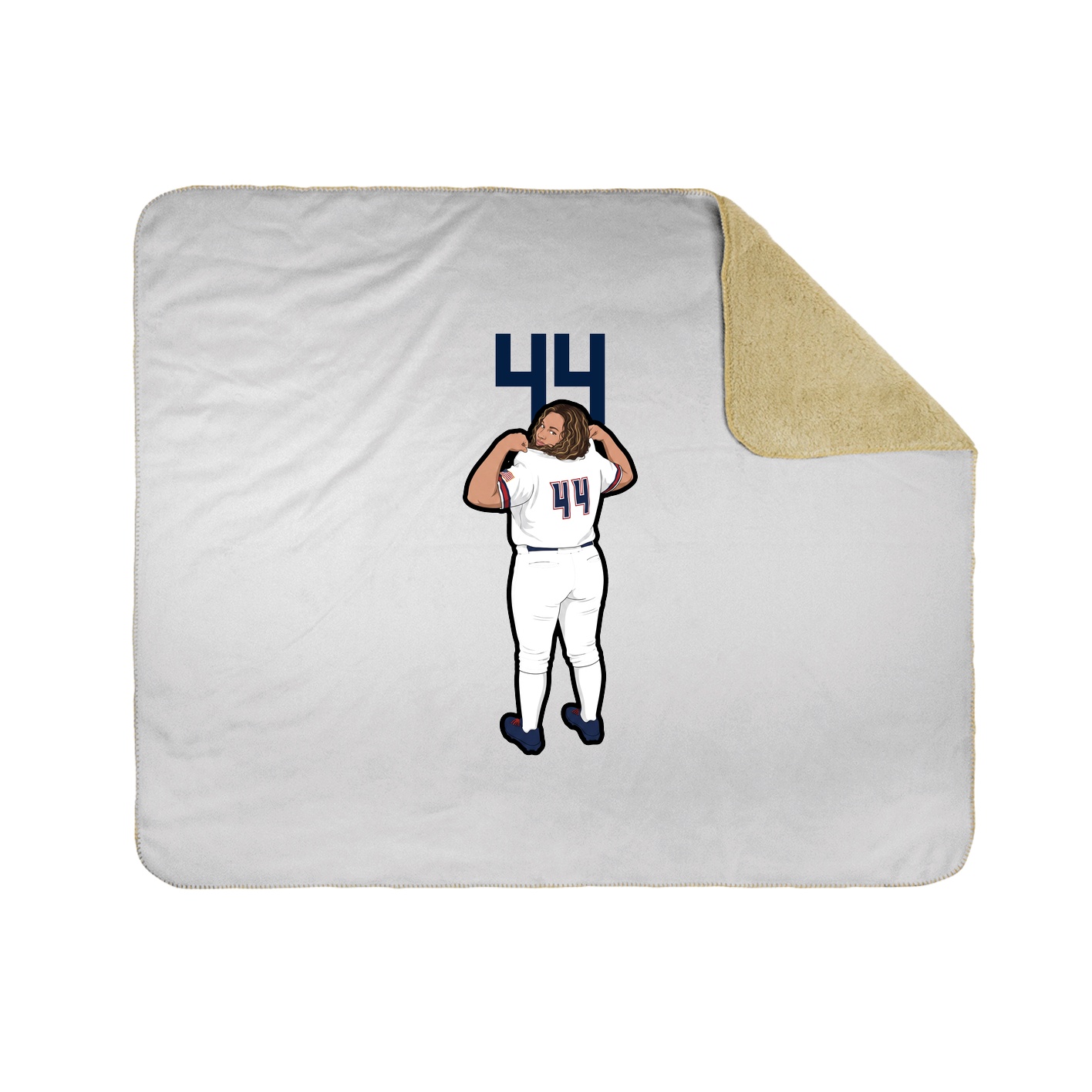 Throw Blanket — Number Top in White