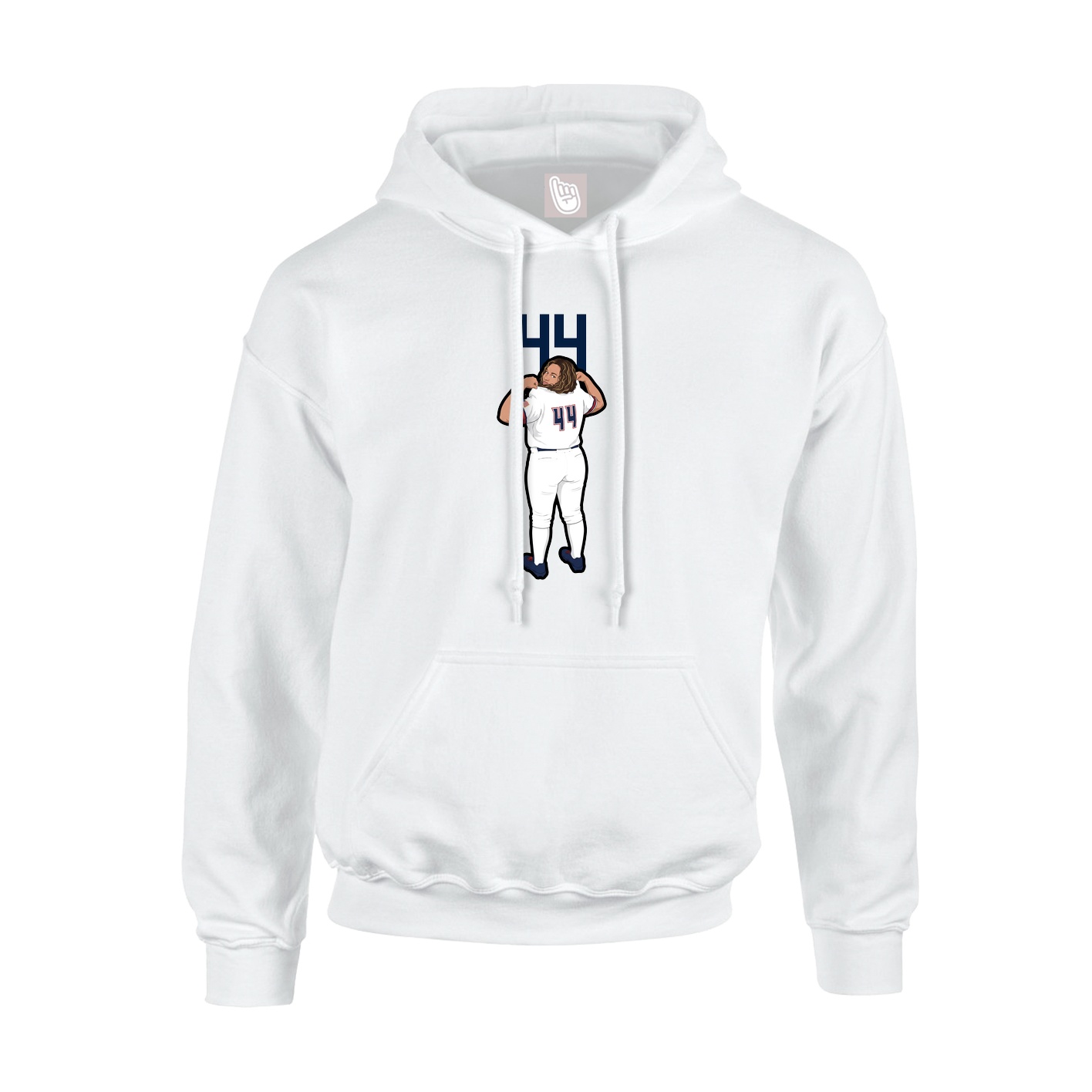 Hoodie — Number Top in White