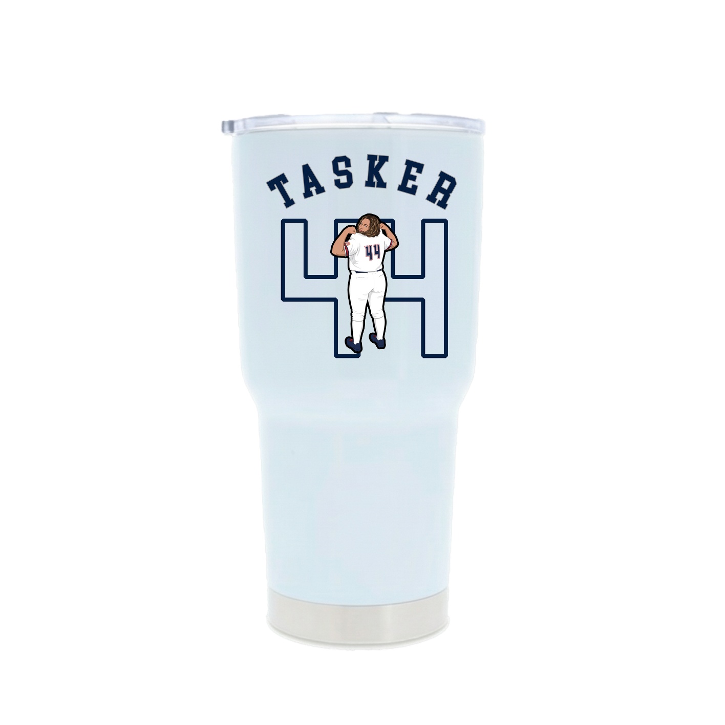 30oz Stainless Steel Tumbler — Shirsey Arch in White