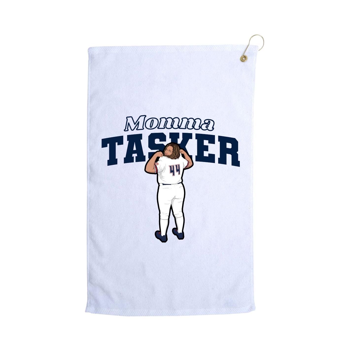 Golf Towel — Mothers Day Block in White