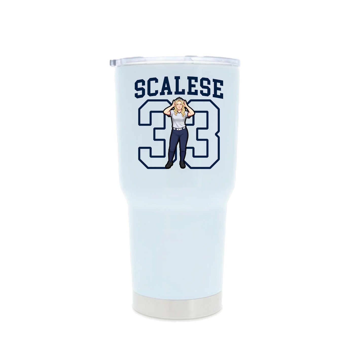 30oz Stainless Steel Tumbler — Shirsey in White