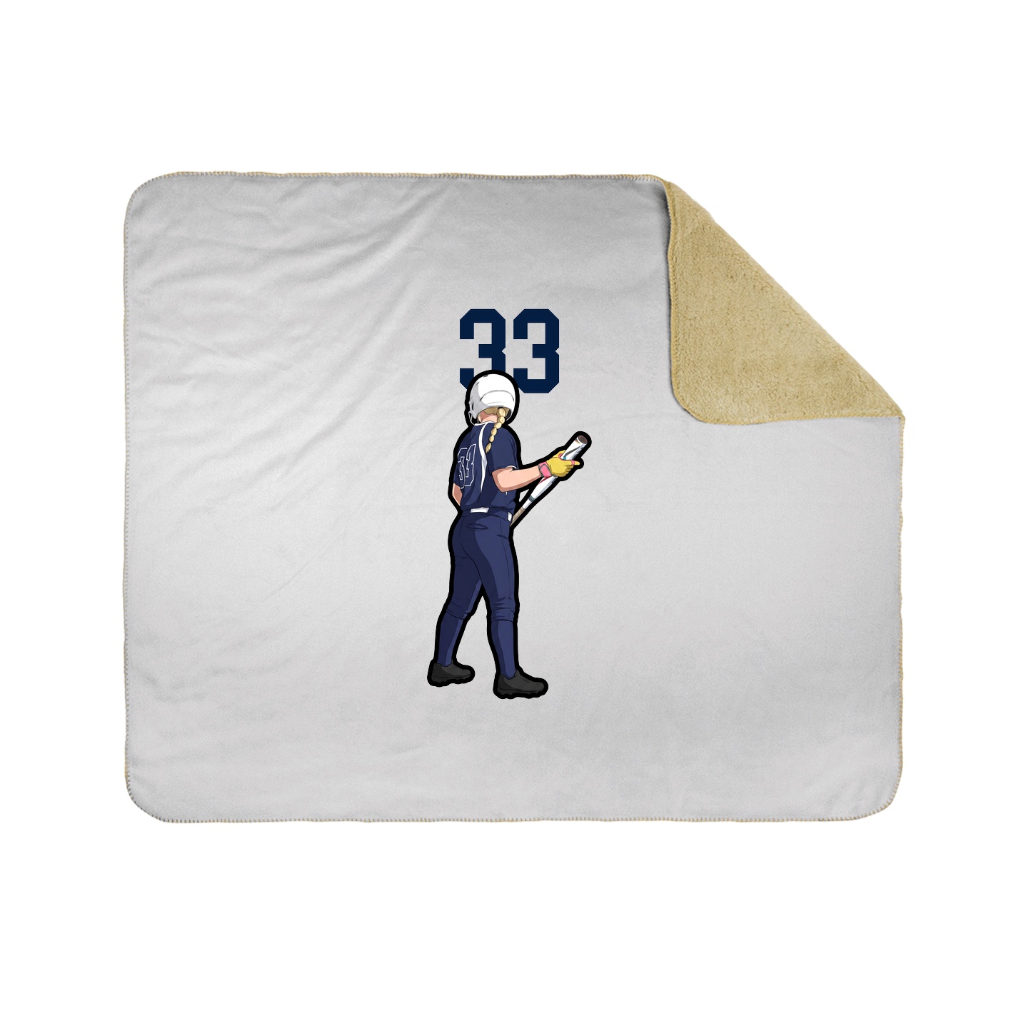 Throw Blanket — Number Top in White