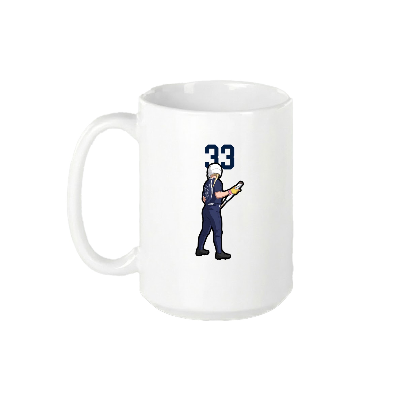15oz Coffee Mug — Number Top in White