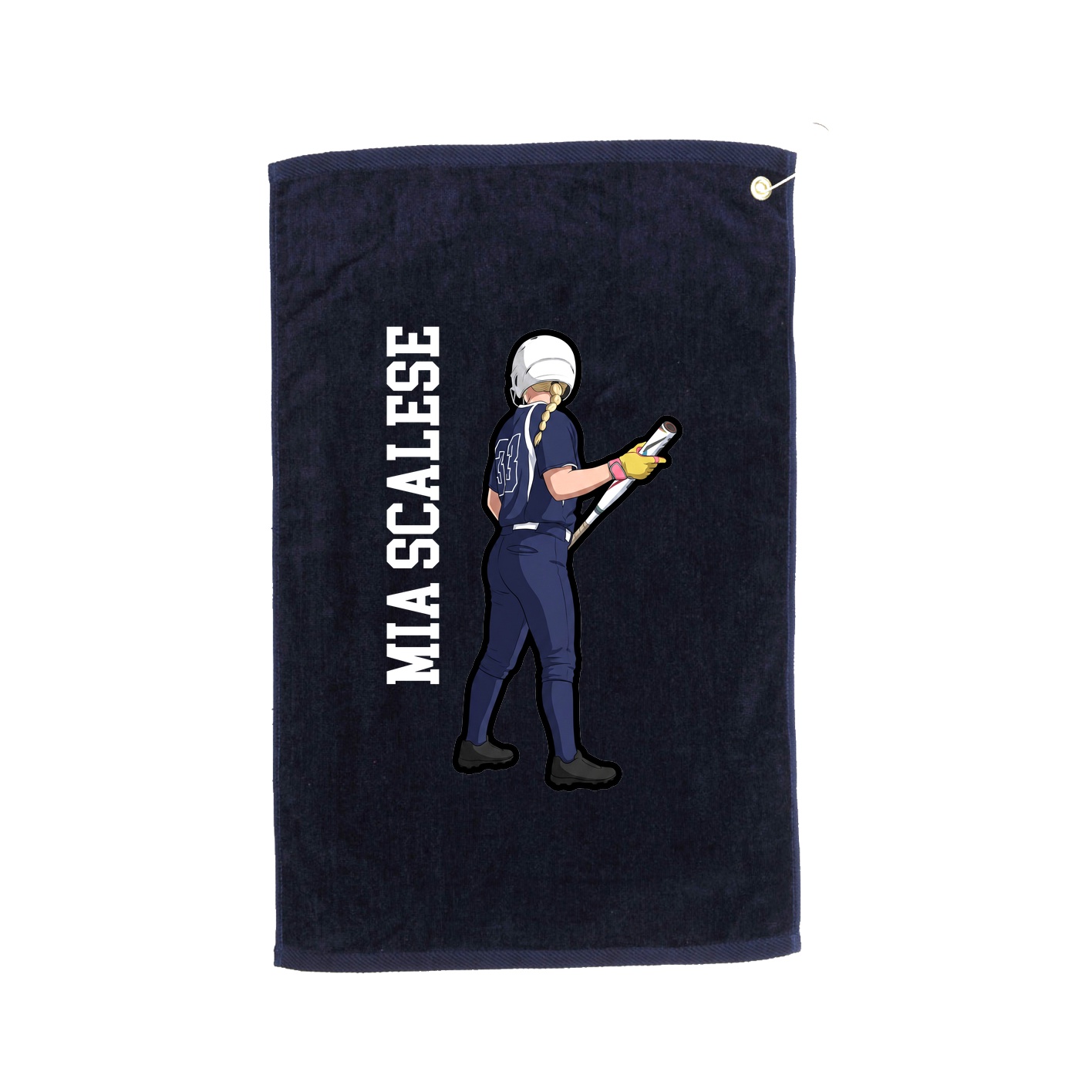 Golf Towel — Name Vertical in Navy