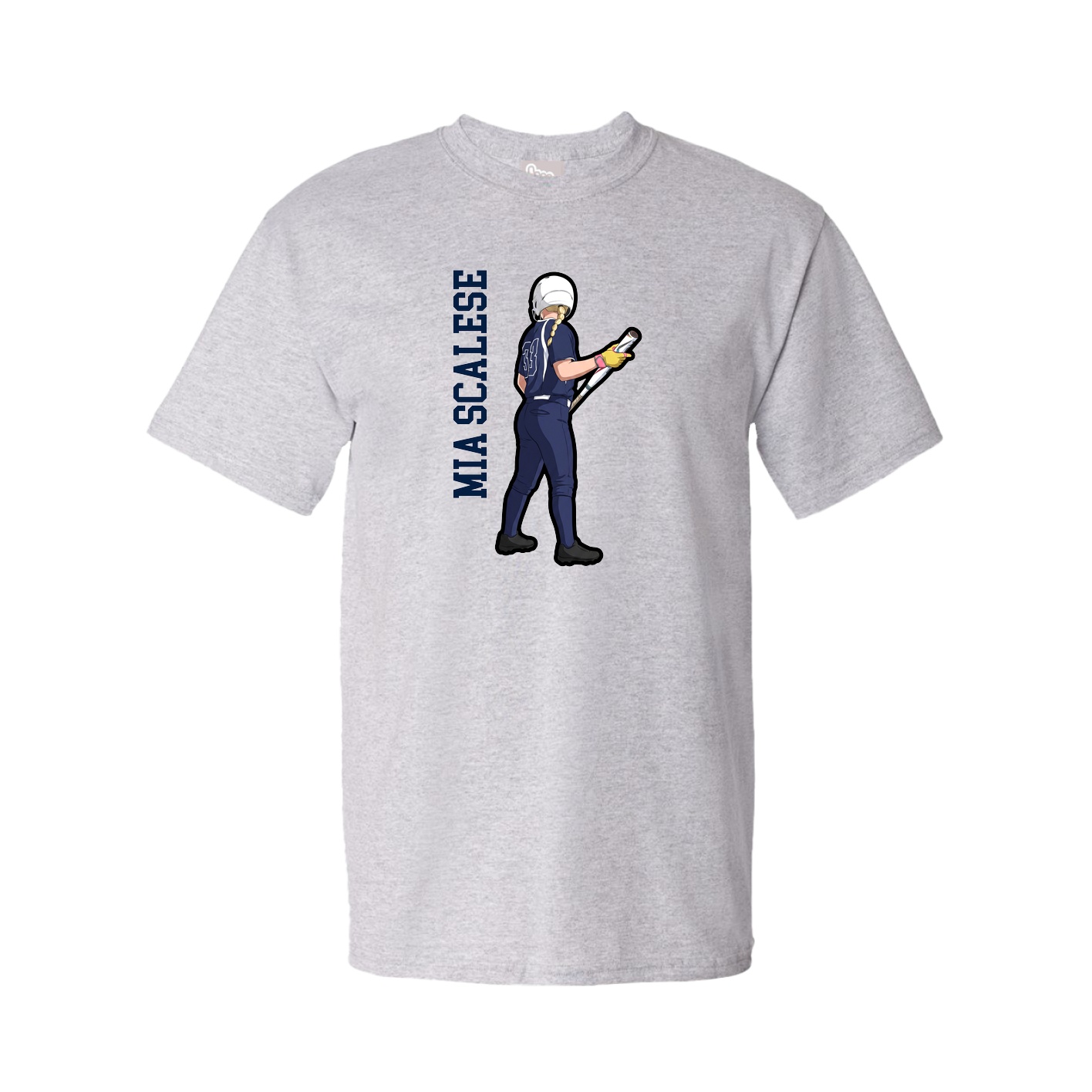 Tee — Name Vertical in Grey