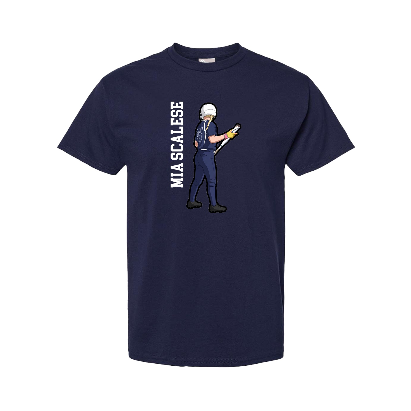 Youth Tee — Name Vertical in Navy