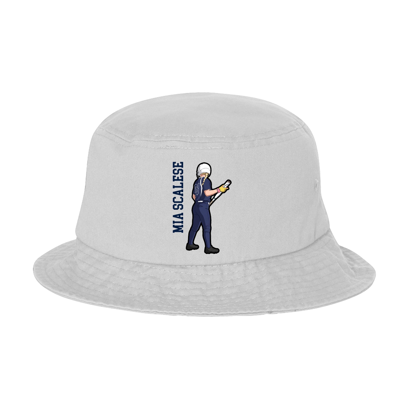 Bucket Cap — Name Vertical in White