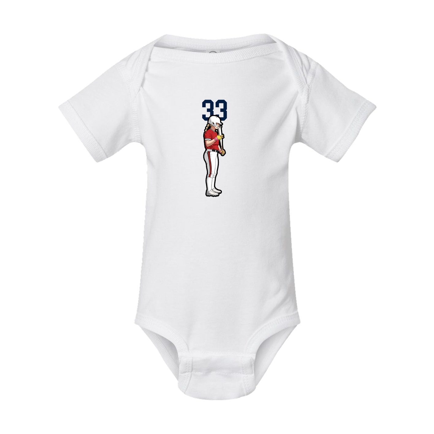Baby Onesie — Number Top in White