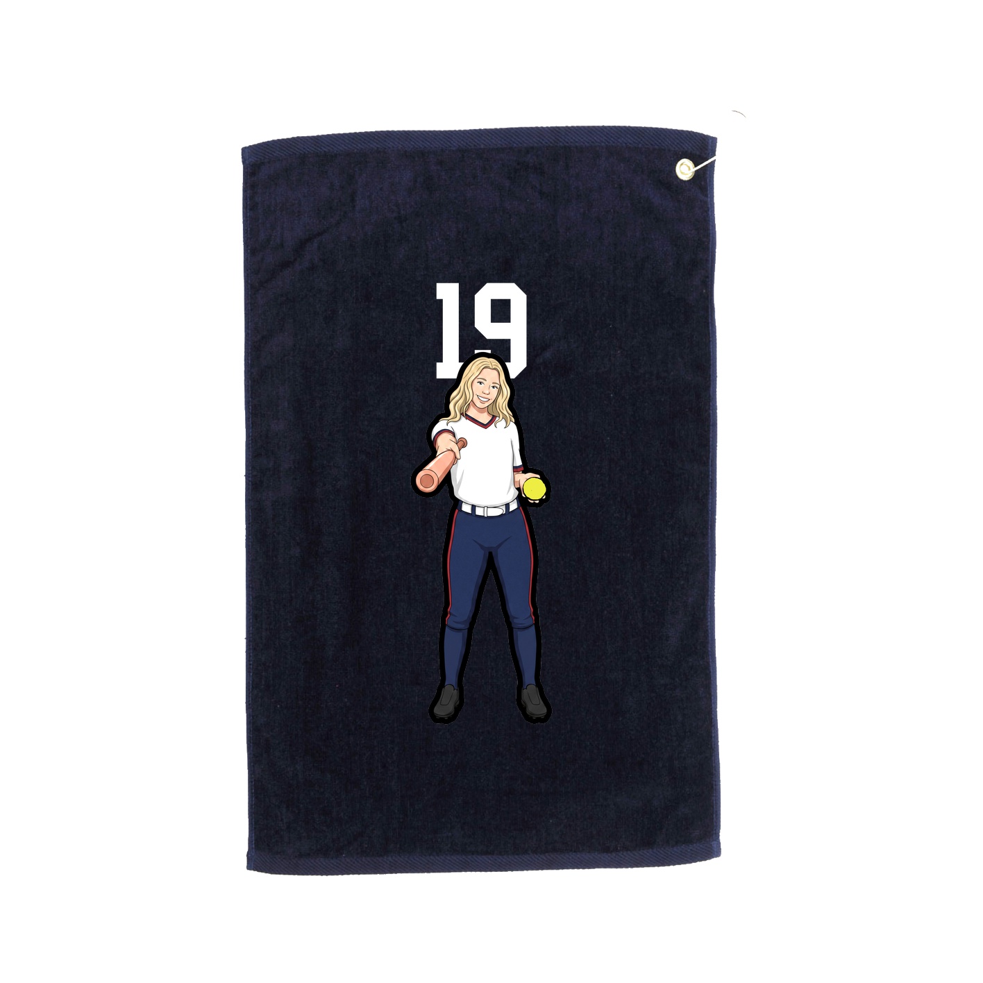 Golf Towel — Number Top in Navy