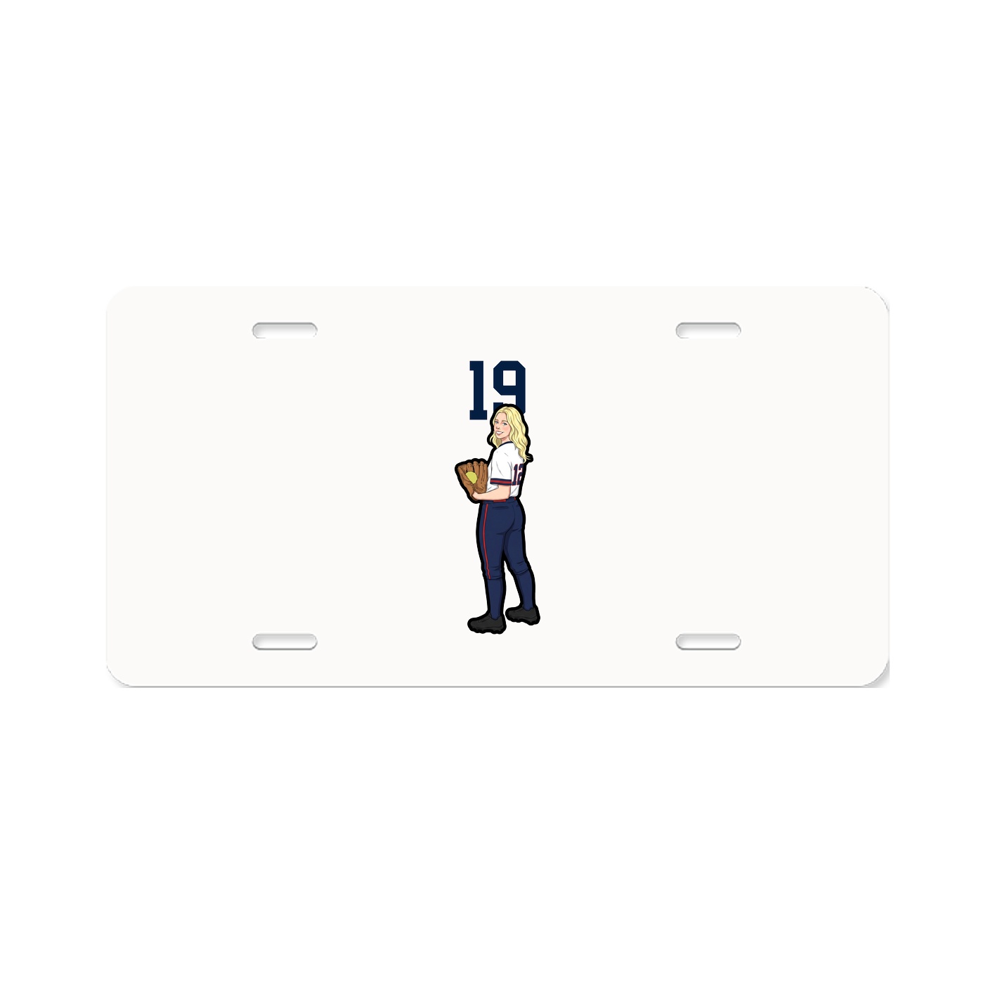 License Plate — Number Top in Classic