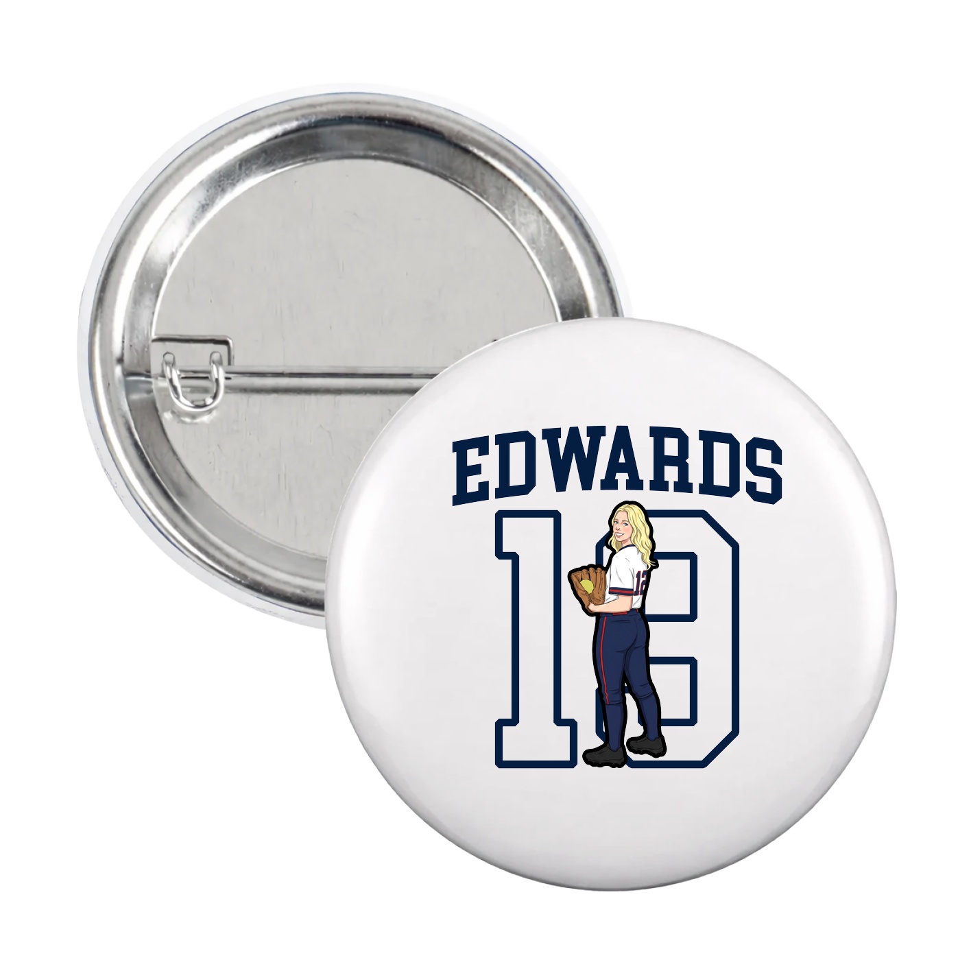 Game Day Button — Shirsey in White