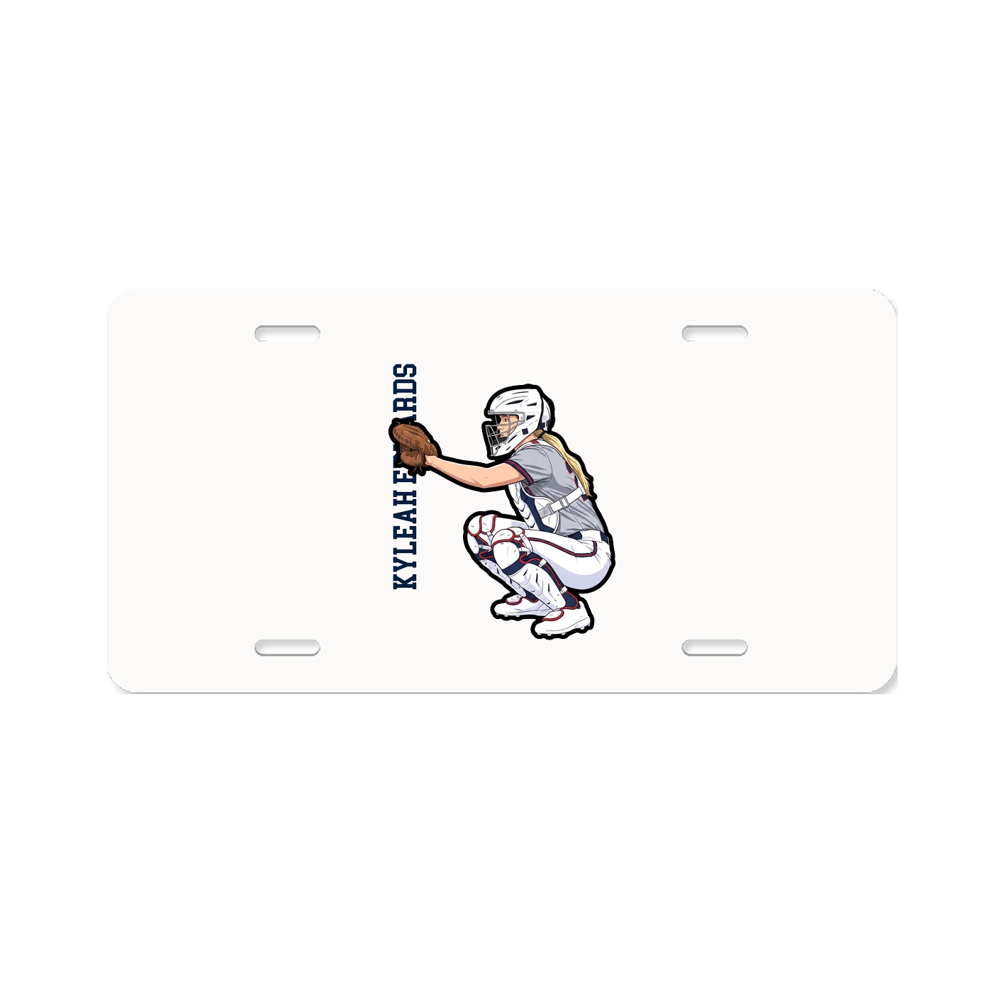 License Plate — Name Vertical in Classic