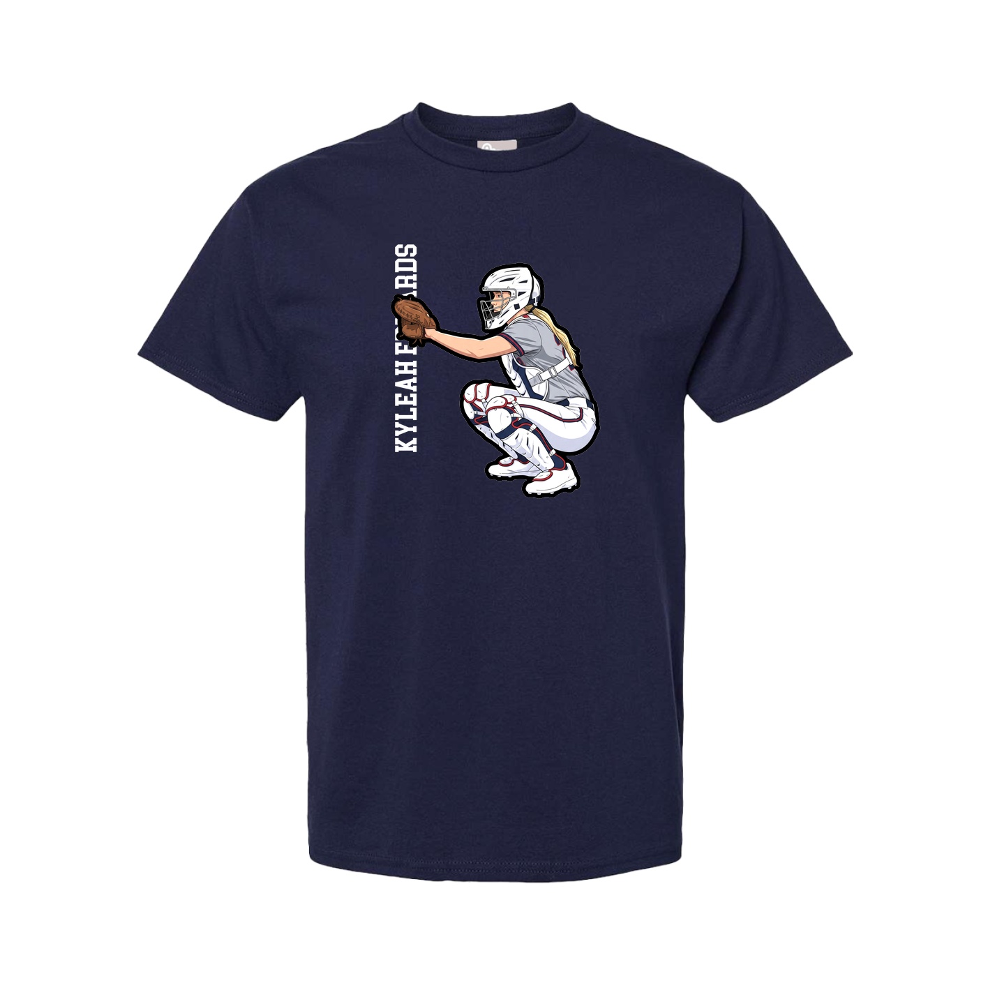 Tee — Name Vertical in Navy
