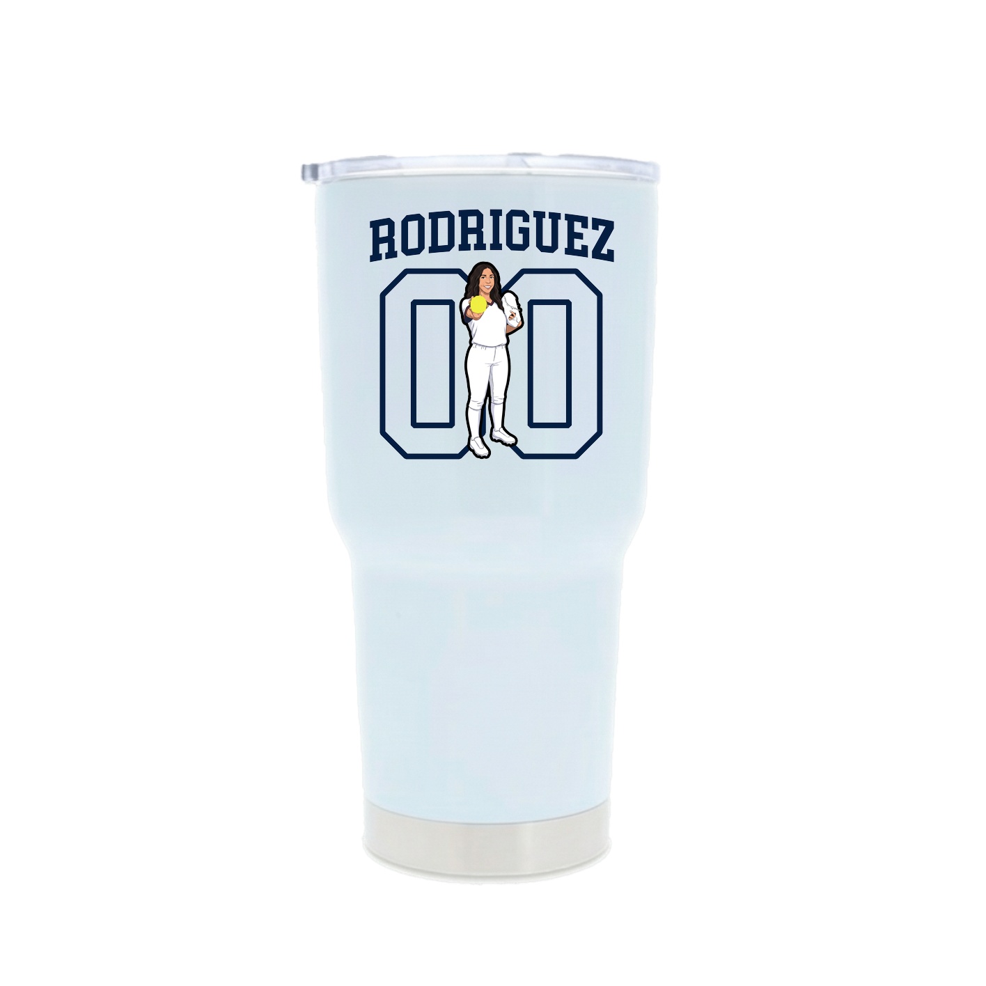 30oz Stainless Steel Tumbler — Shirsey in White