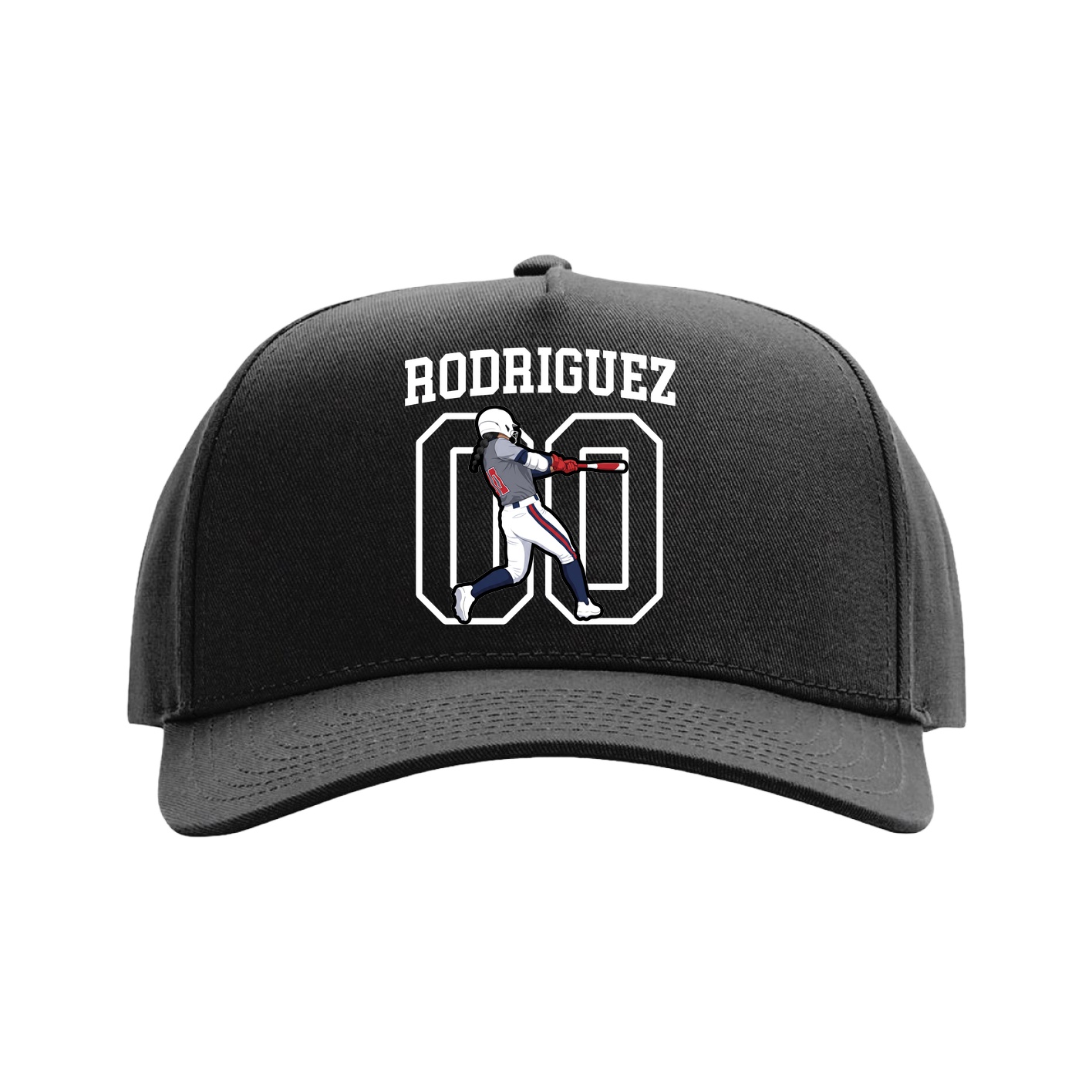 Full Fabric Five-Panel Champ Cap — Shirsey in Black
