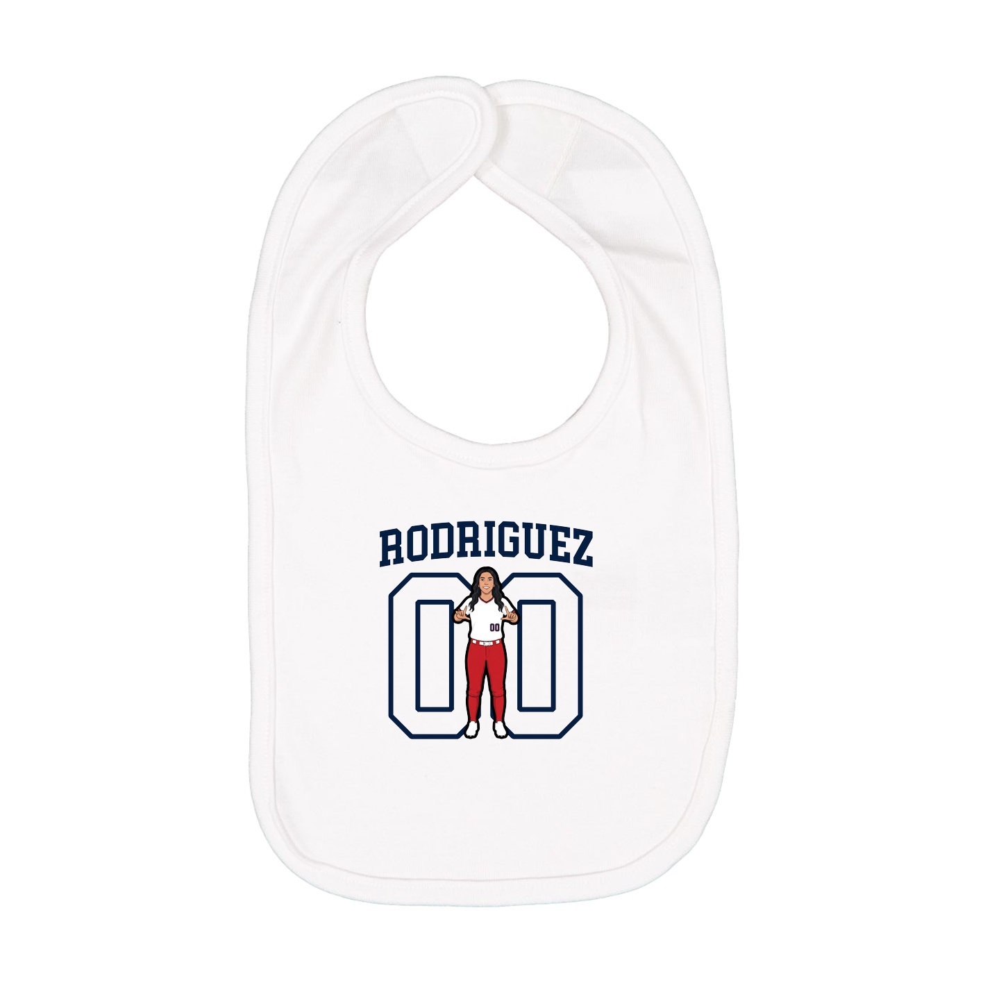 Infant Bib — Shirsey in White