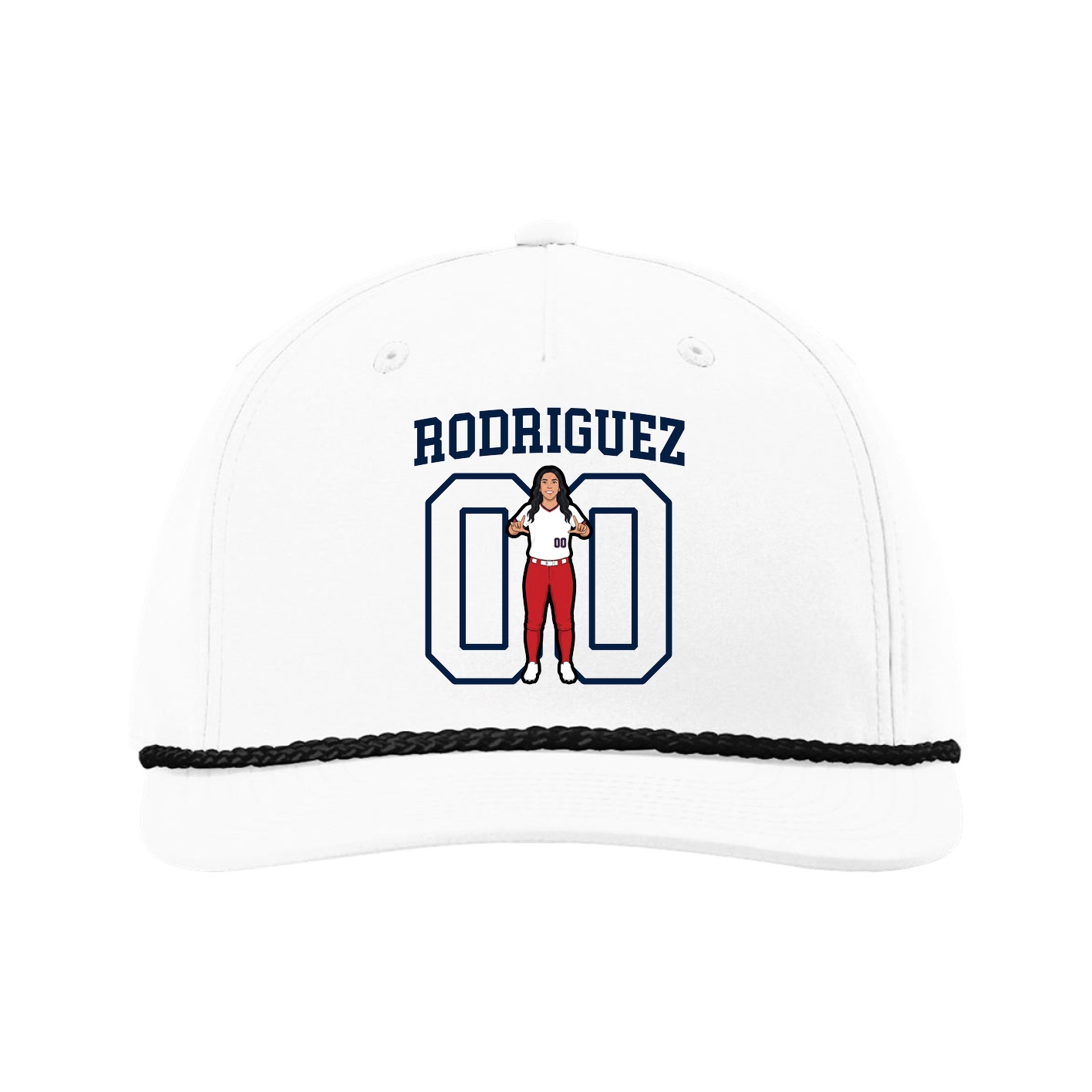 Five-Panel Classic Rope Cap — Shirsey in White