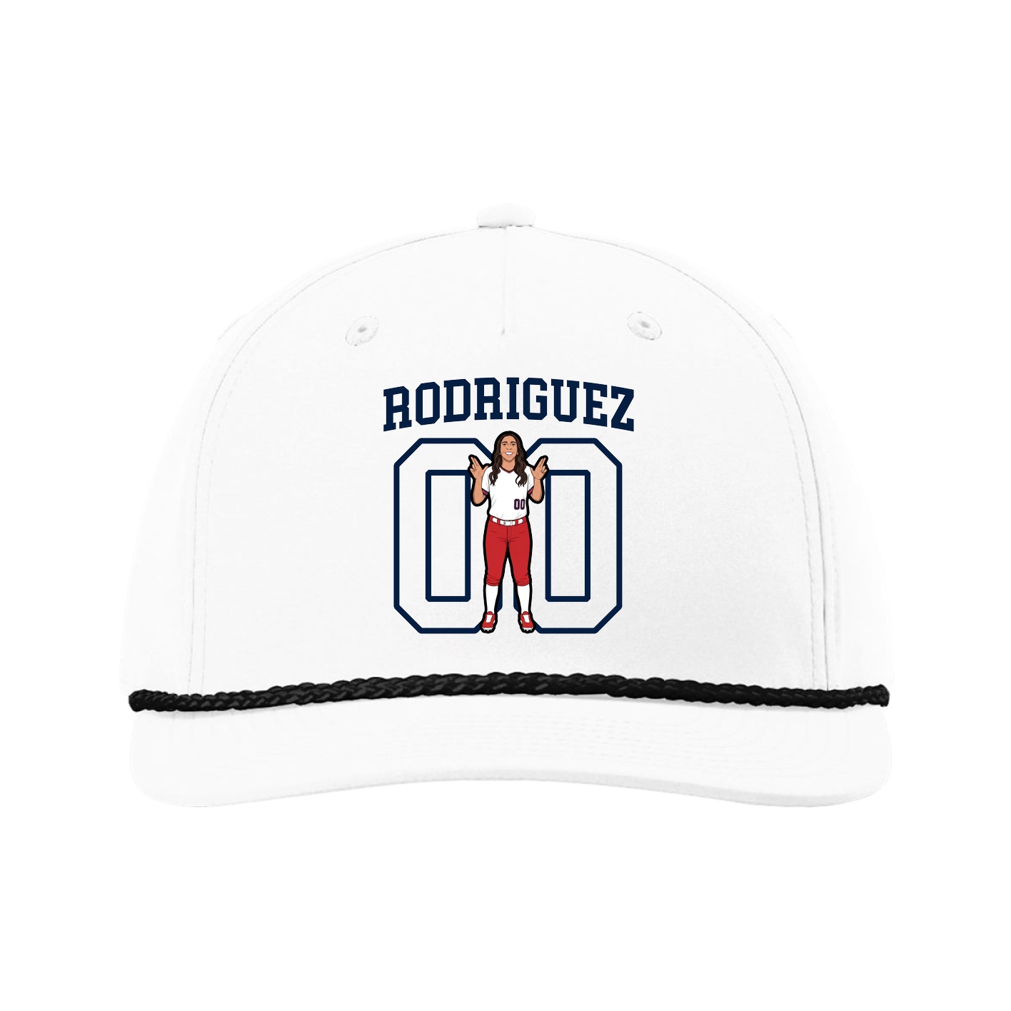 Five-Panel Classic Rope Cap — Shirsey in White
