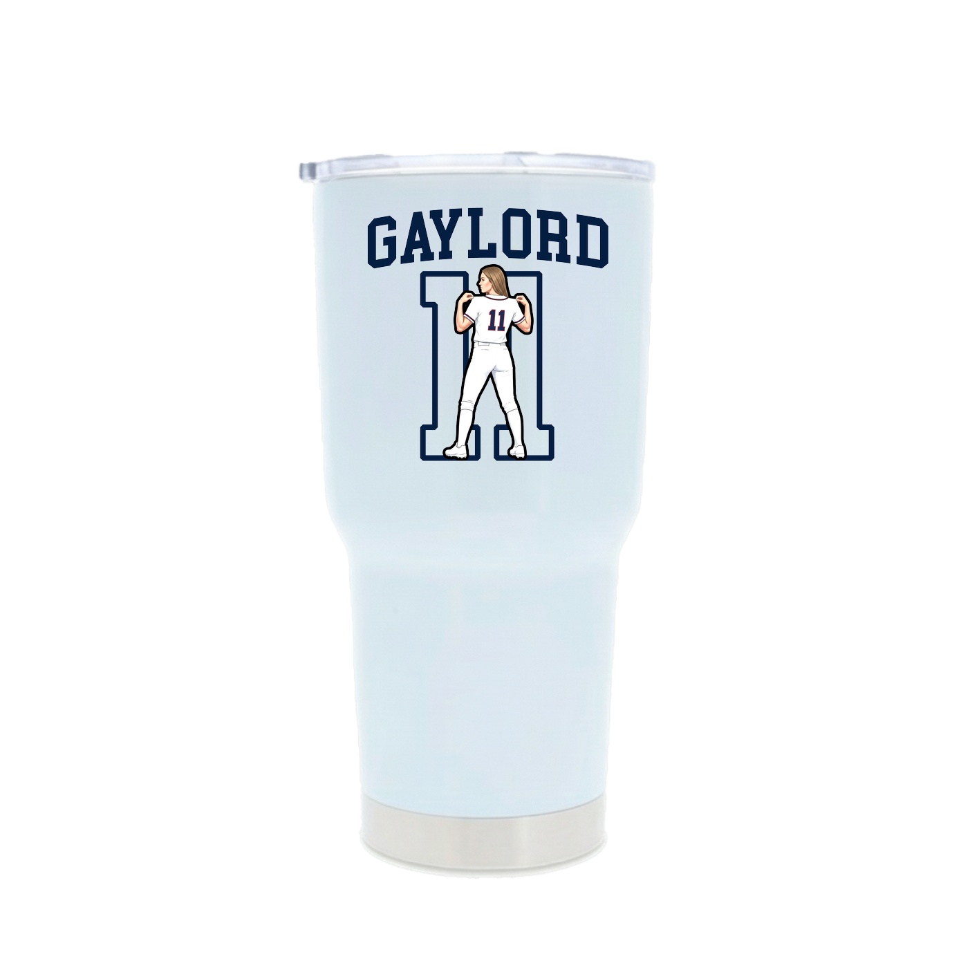 30oz Stainless Steel Tumbler — Shirsey in White