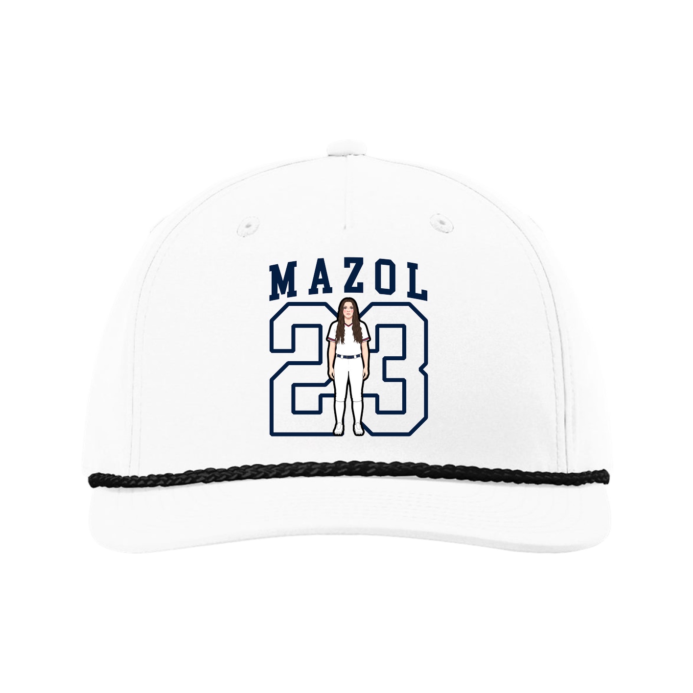Five-Panel Classic Rope Cap — Shirsey in White