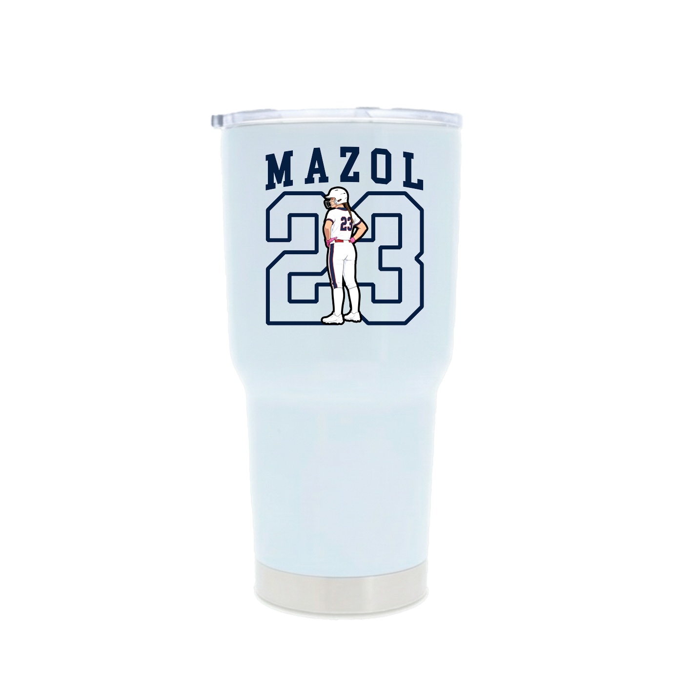 30oz Stainless Steel Tumbler — Shirsey in White