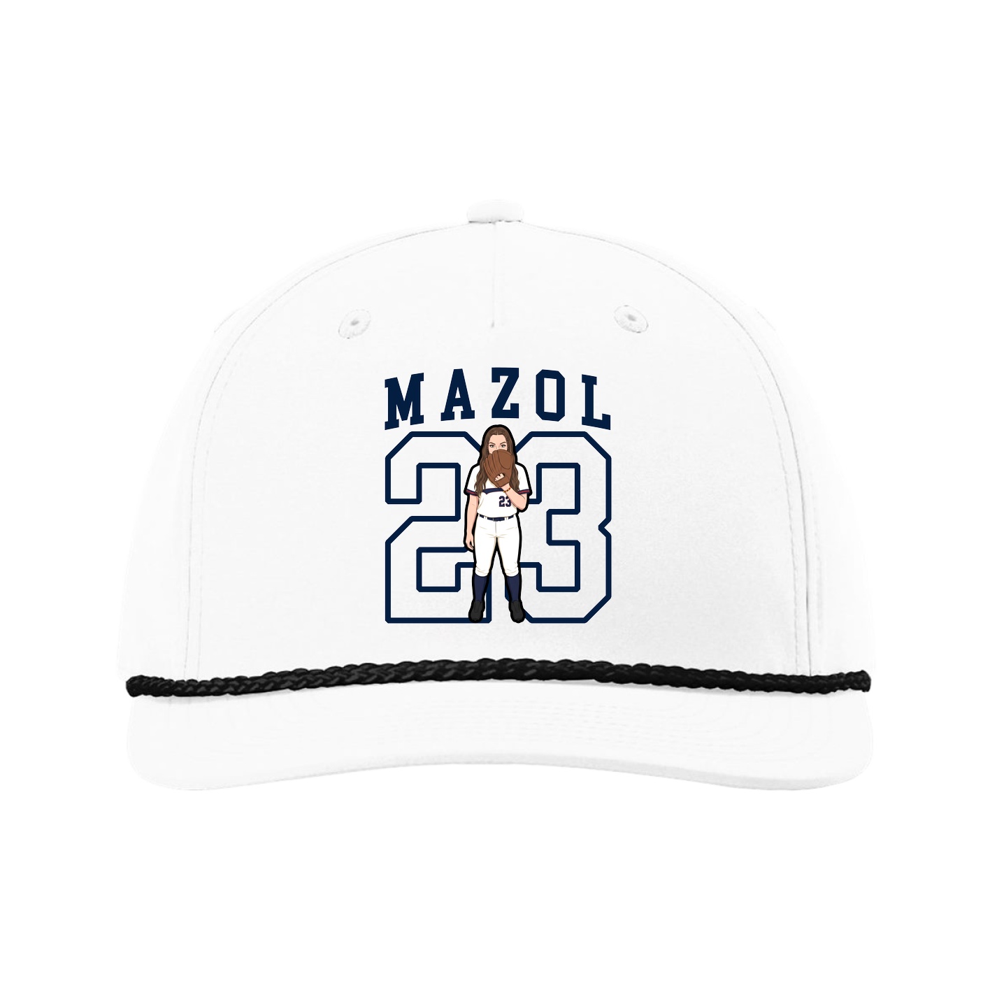 Five-Panel Classic Rope Cap — Shirsey in White