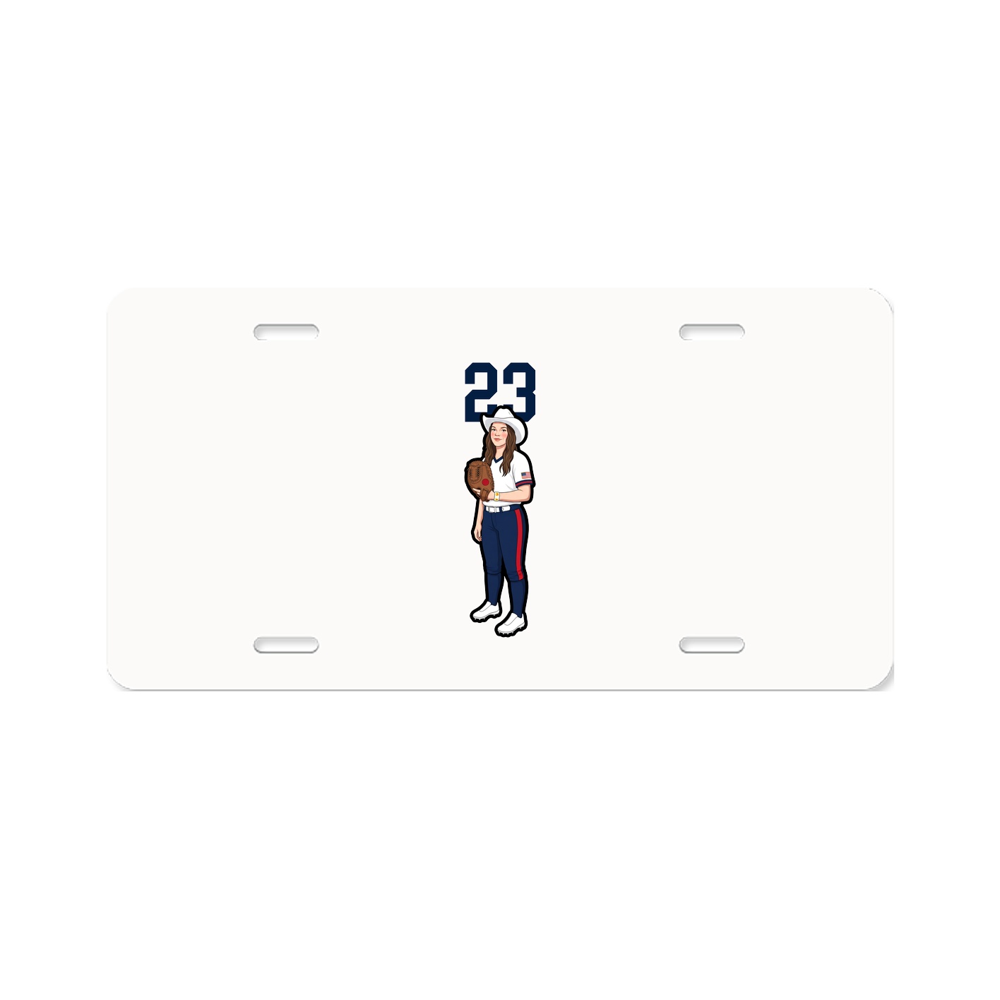 License Plate — Number Top in Classic