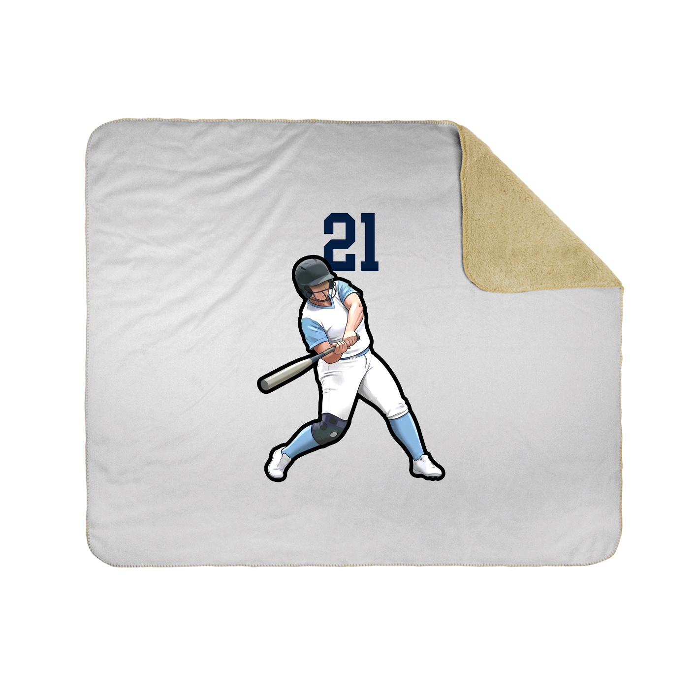 Throw Blanket — Number Top in White