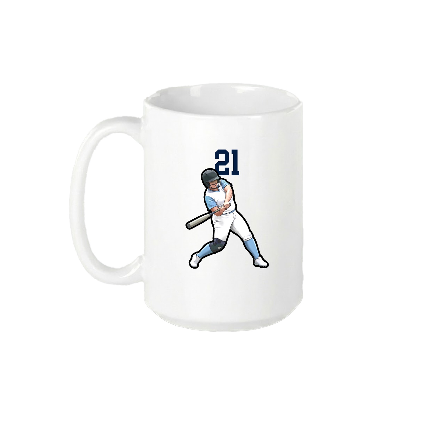 15oz Coffee Mug — Number Top in White