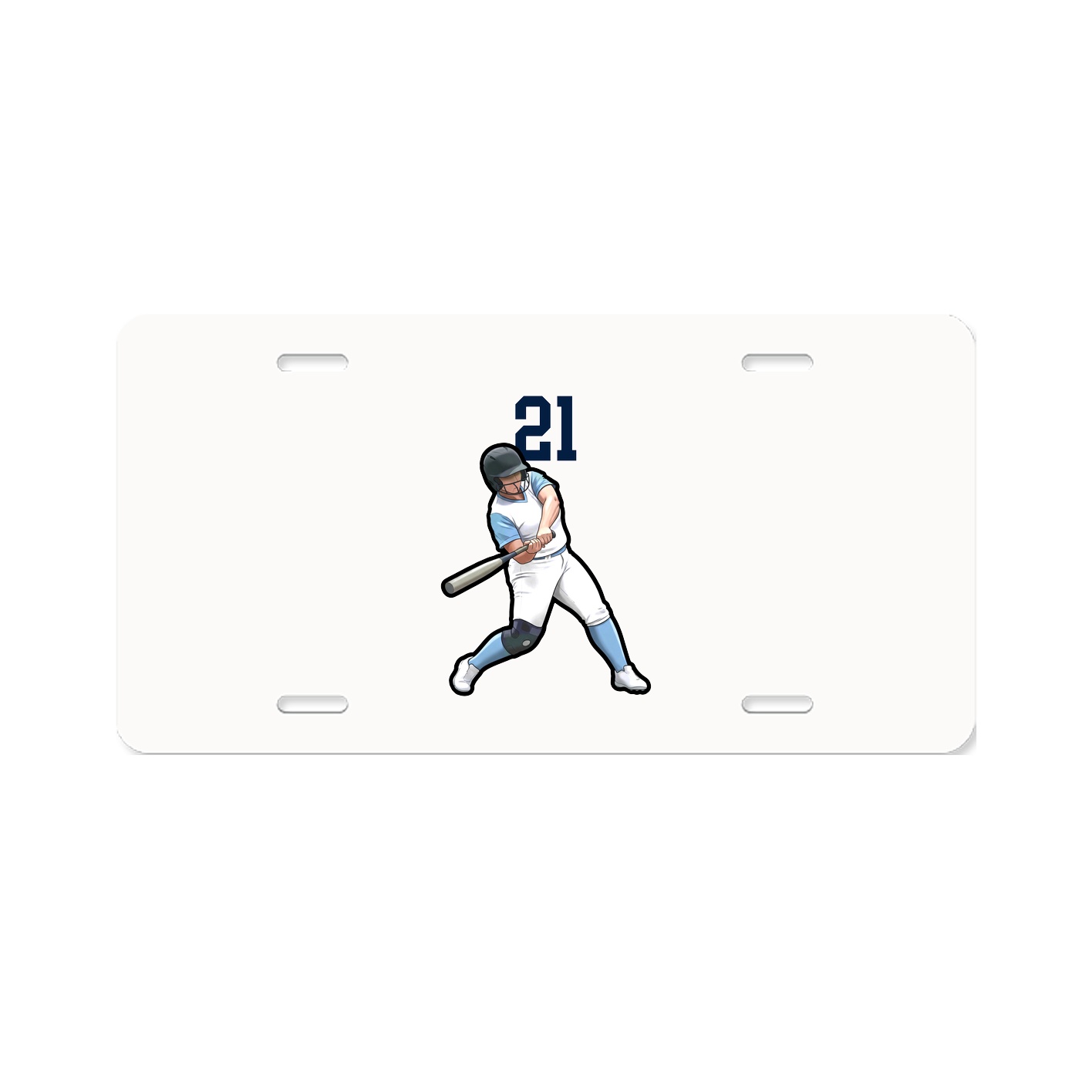License Plate — Number Top in Classic