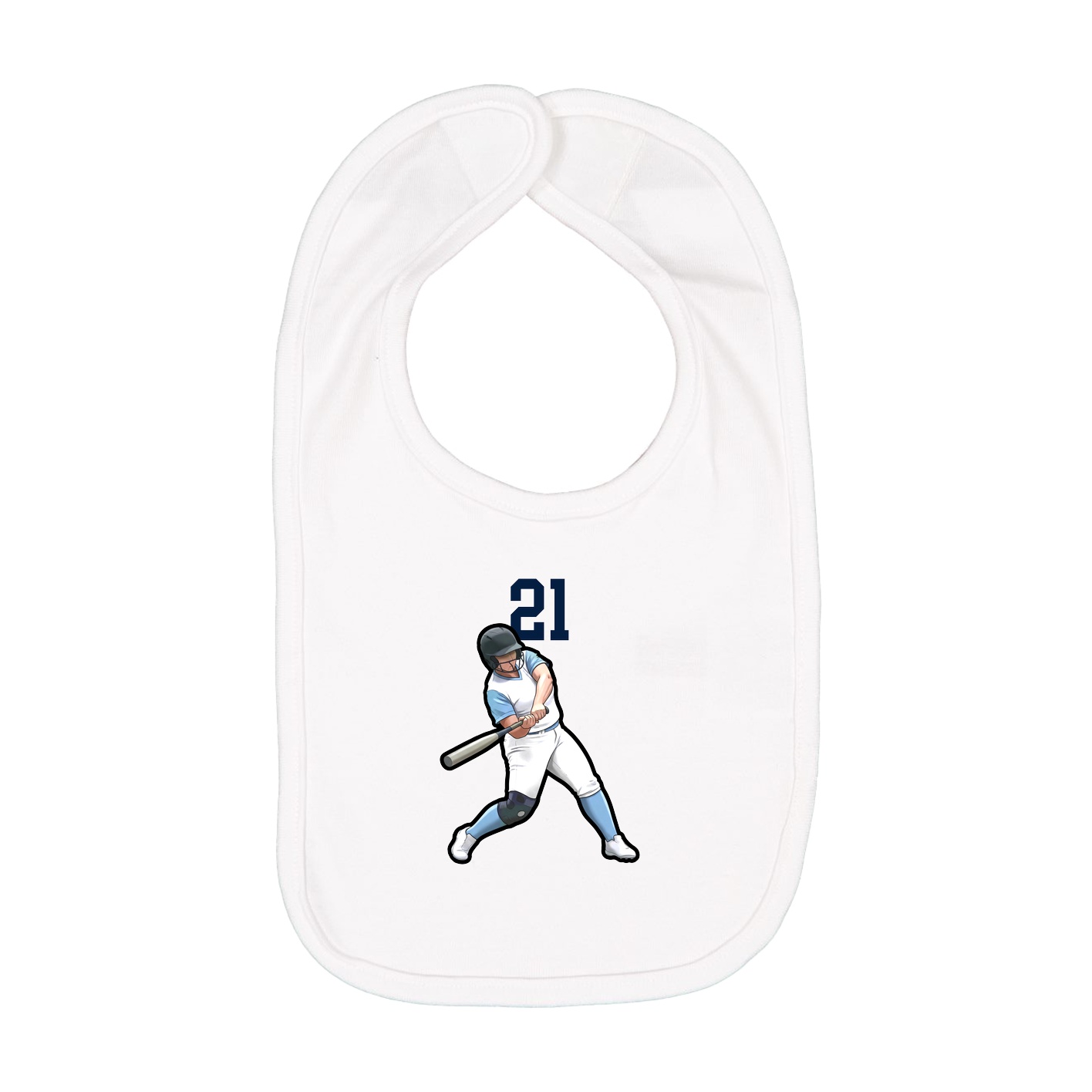 Infant Bib — Number Top in White