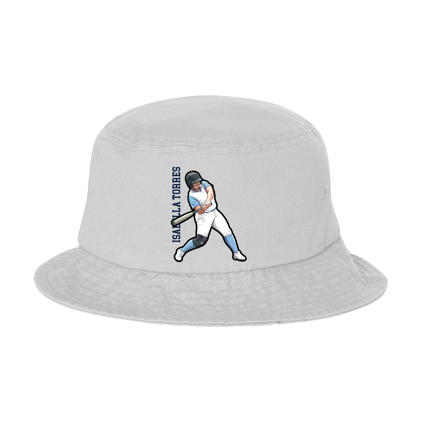 Bucket Cap — Name Vertical in White