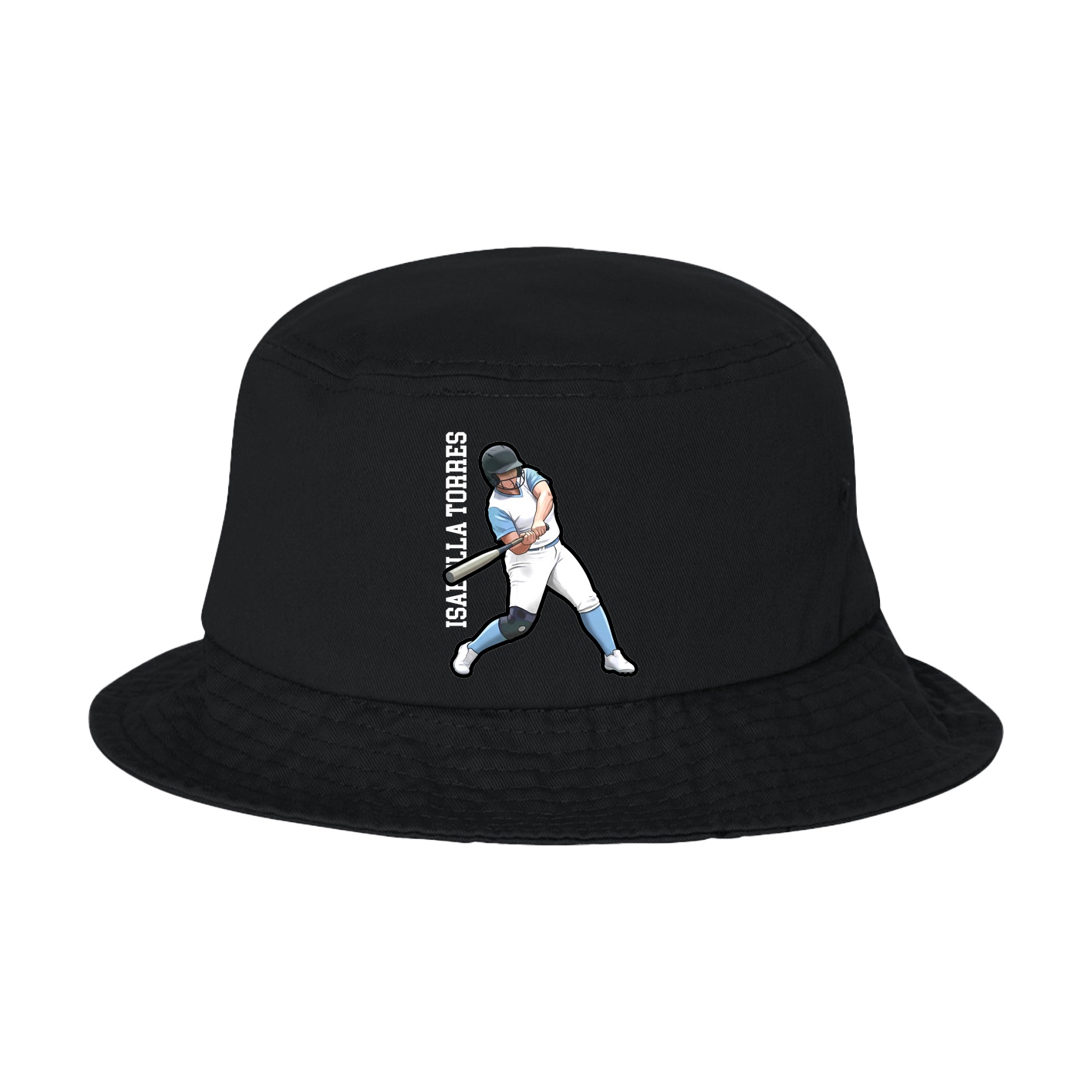 Bucket Cap — Name Vertical in Black