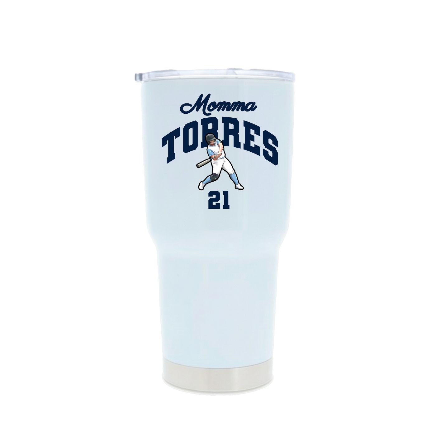 30oz Stainless Steel Tumbler — Mothers Day Arch in White