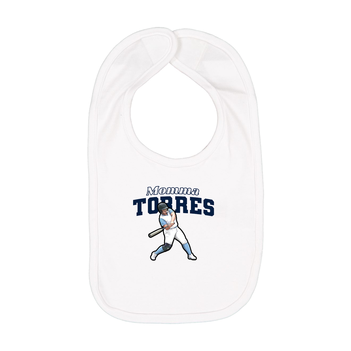 Infant Bib — Mothers Day Block in White