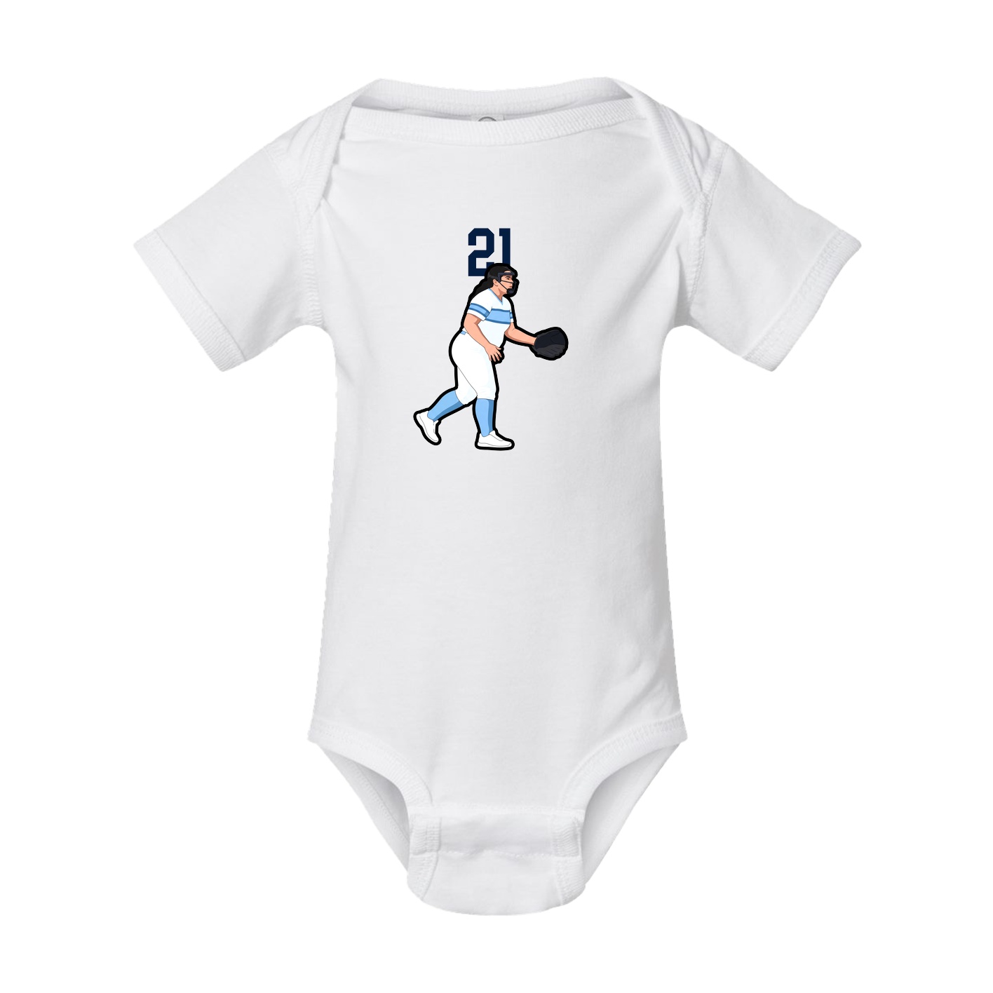 Baby Onesie — Number Top in White