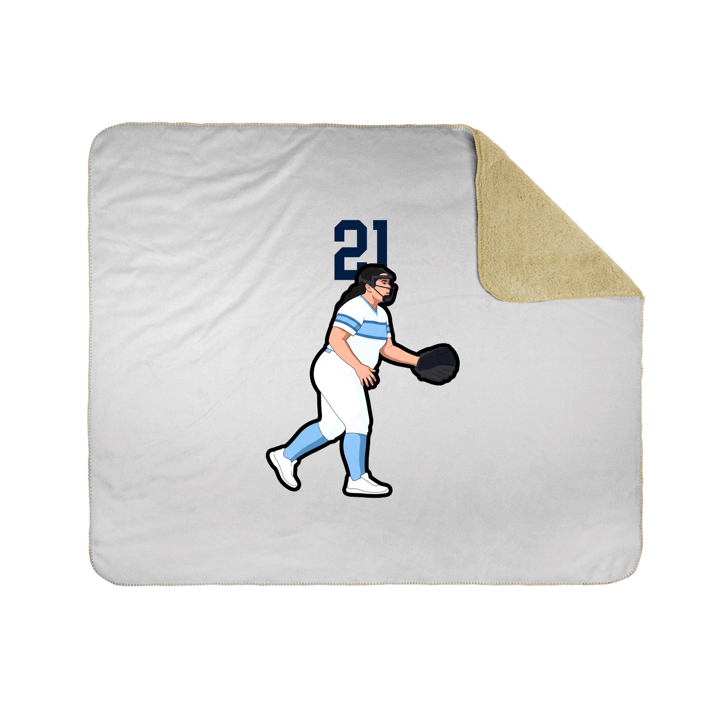 Throw Blanket — Number Top in White