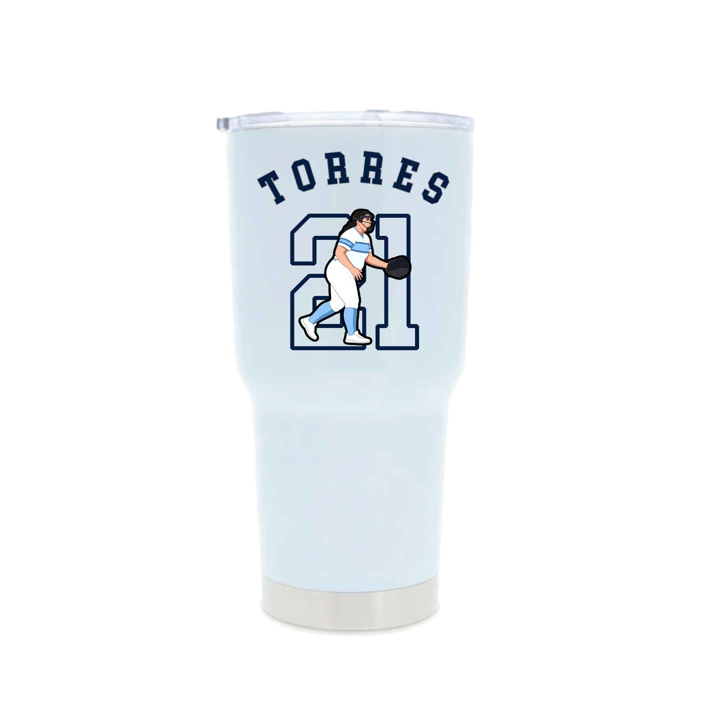 30oz Stainless Steel Tumbler — Shirsey Arch in White
