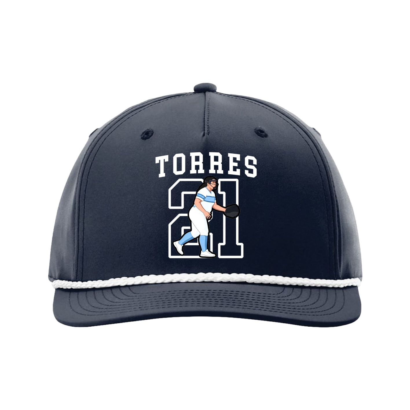 Five-Panel Classic Rope Cap — Shirsey in Navy