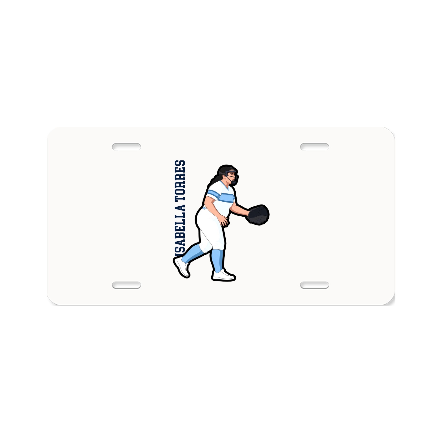 License Plate — Name Vertical in Classic