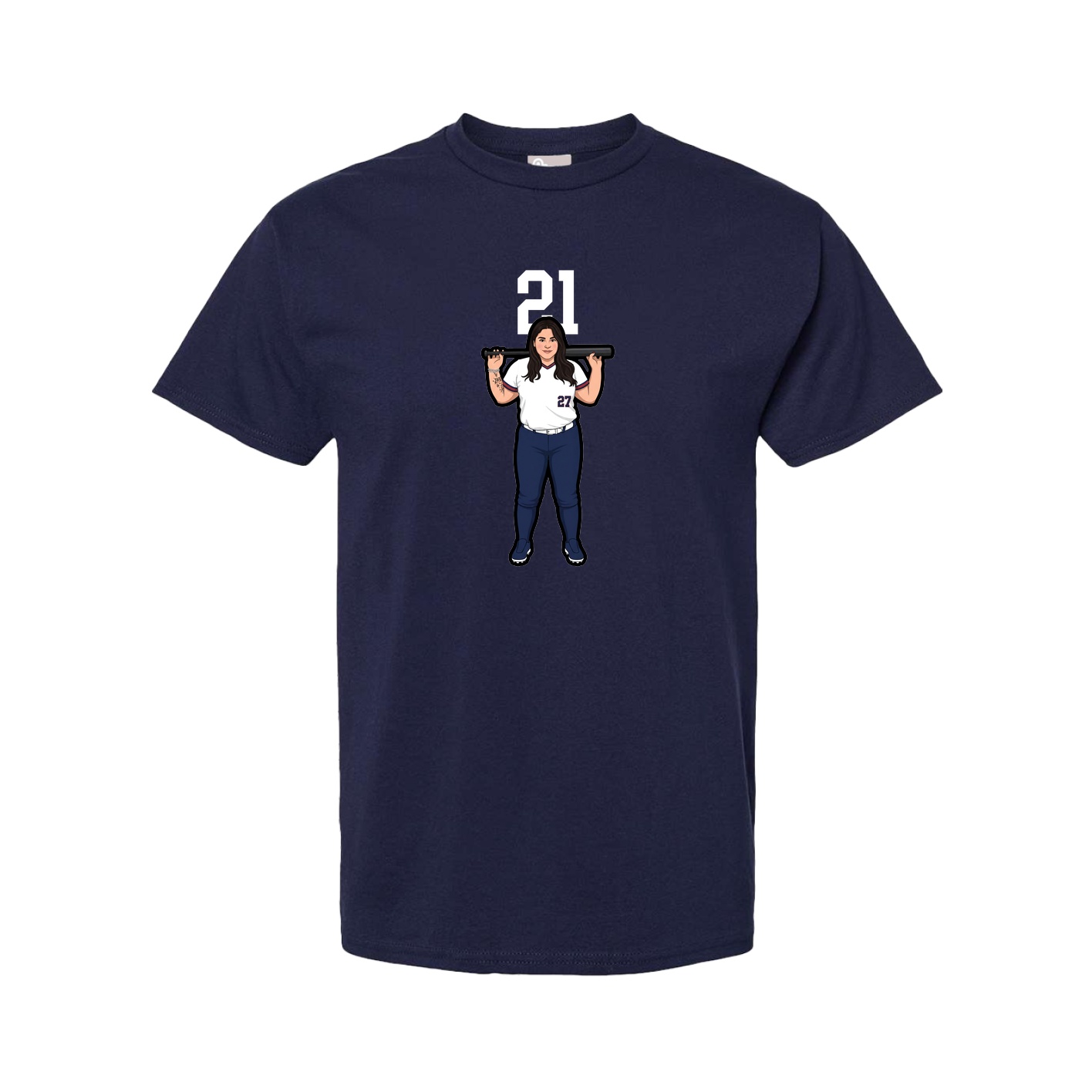 Youth Tee — Number Top in Navy