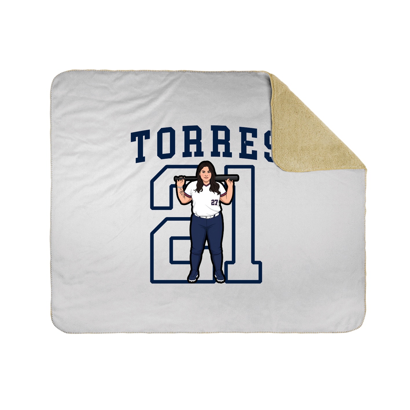 Throw Blanket — Shirsey in White