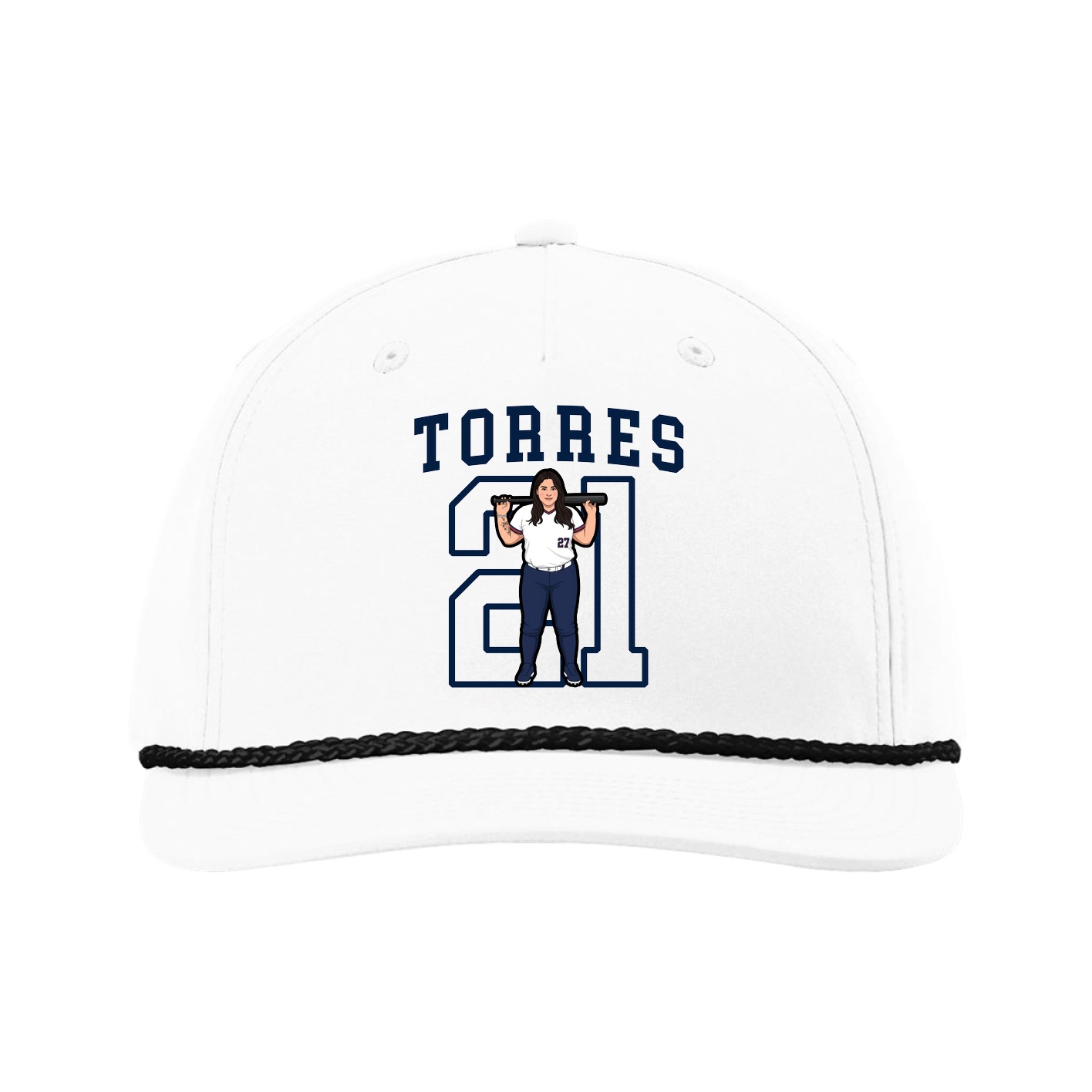 Five-Panel Classic Rope Cap — Shirsey in White